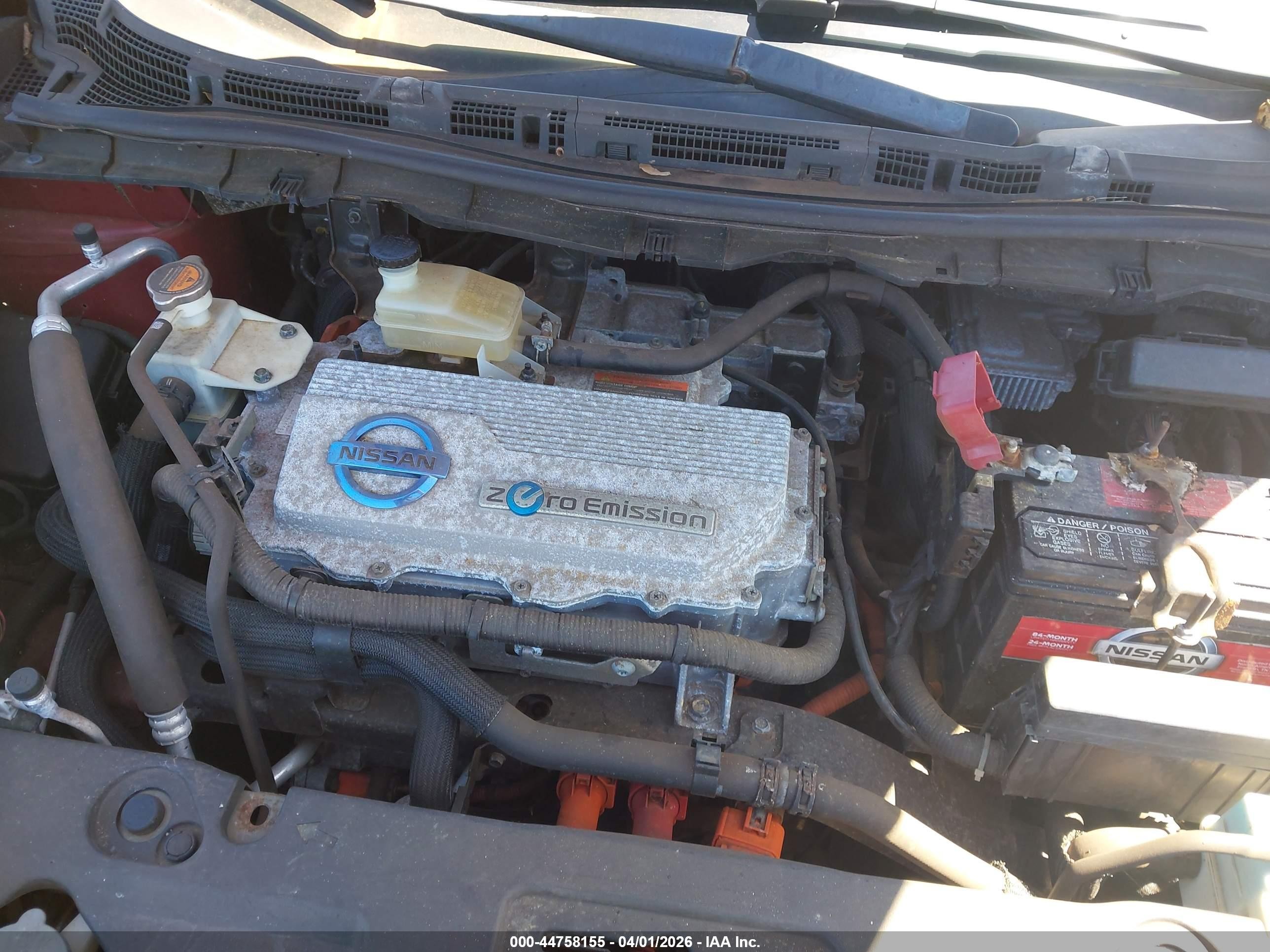 2011 Nissan Leaf Sl Красный vin: JN1AZ0CP6BT001614