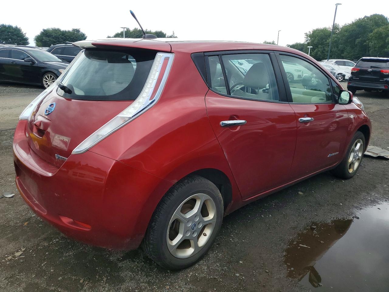 2012 Nissan Leaf Sv Red vin: JN1AZ0CP6CT018589