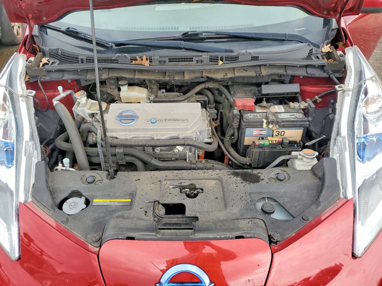 2012 Nissan Leaf Sv Red vin: JN1AZ0CP6CT018589