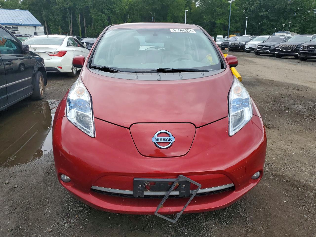 2012 Nissan Leaf Sv Red vin: JN1AZ0CP6CT018589