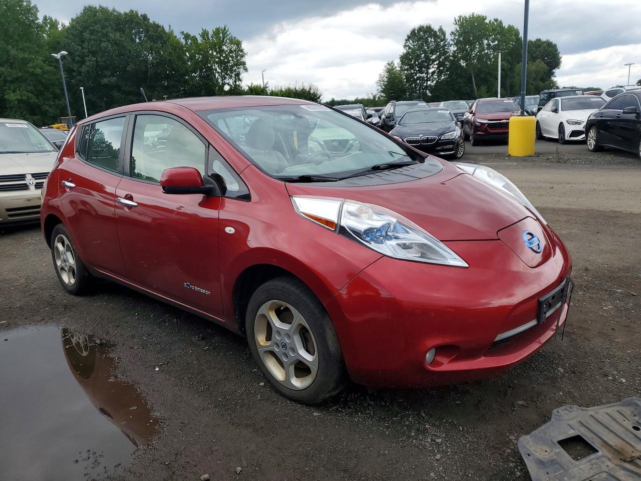 2012 Nissan Leaf Sv Red vin: JN1AZ0CP6CT018589