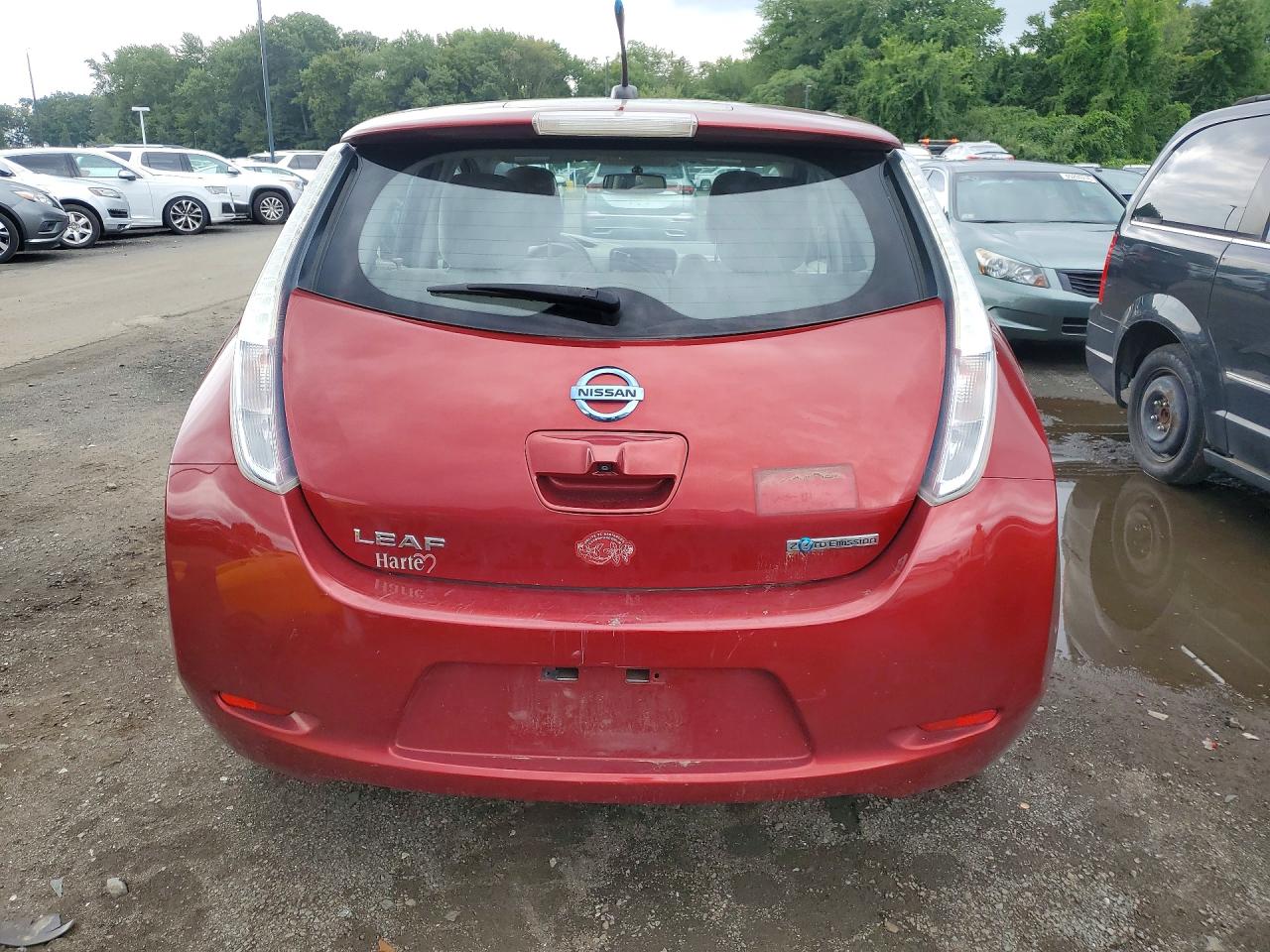 2012 Nissan Leaf Sv Red vin: JN1AZ0CP6CT018589
