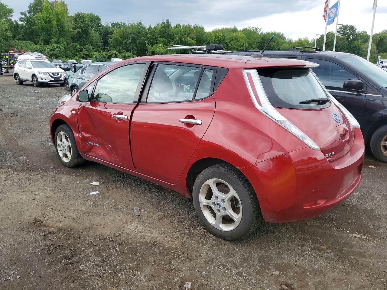 2012 Nissan Leaf Sv Red vin: JN1AZ0CP6CT018589