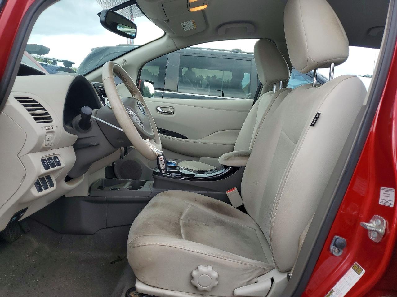 2012 Nissan Leaf Sv Red vin: JN1AZ0CP6CT018589