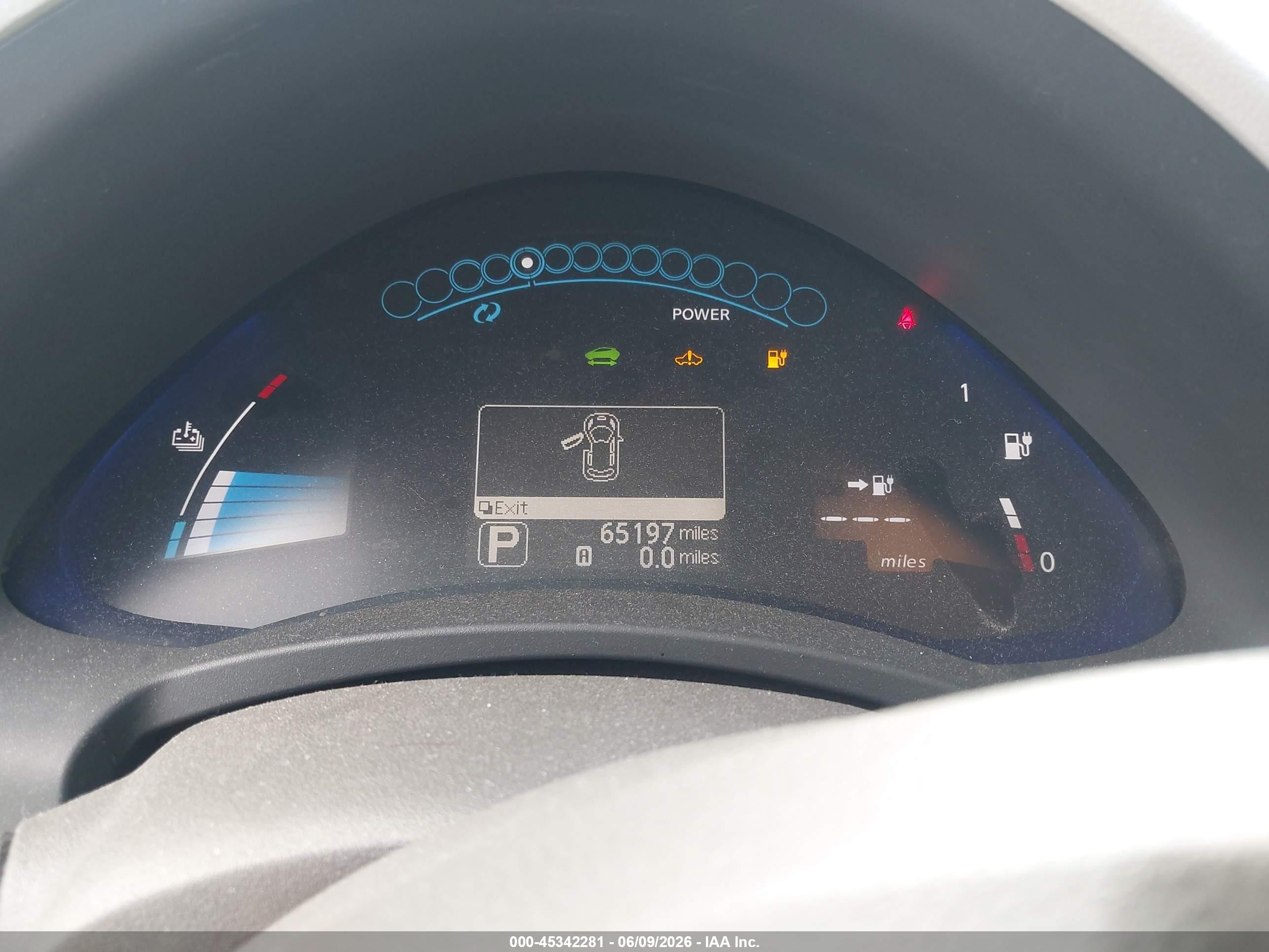 2012 Nissan Leaf Sl Blue vin: JN1AZ0CP6CT019211