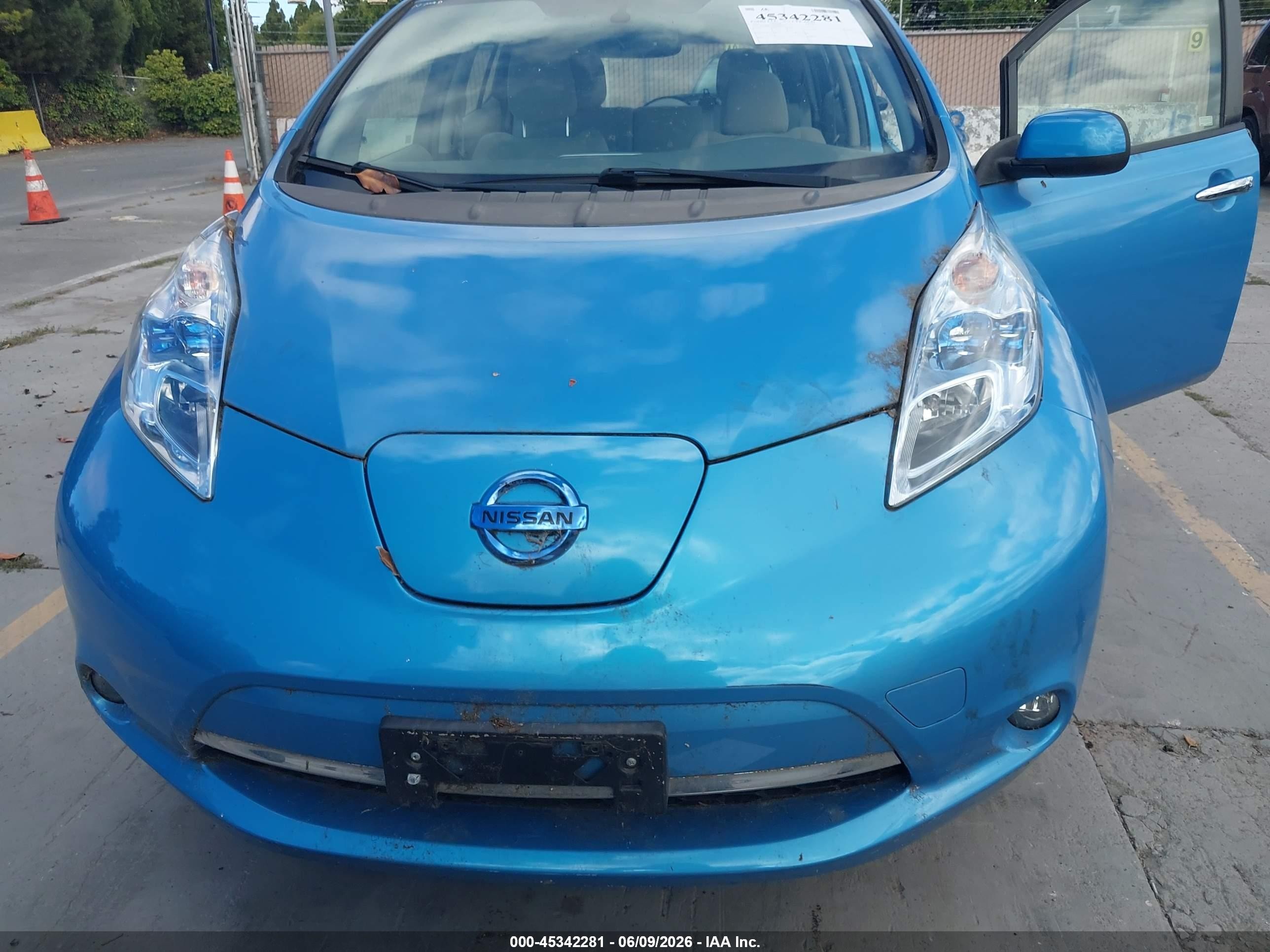 2012 Nissan Leaf Sl Blue vin: JN1AZ0CP6CT019211
