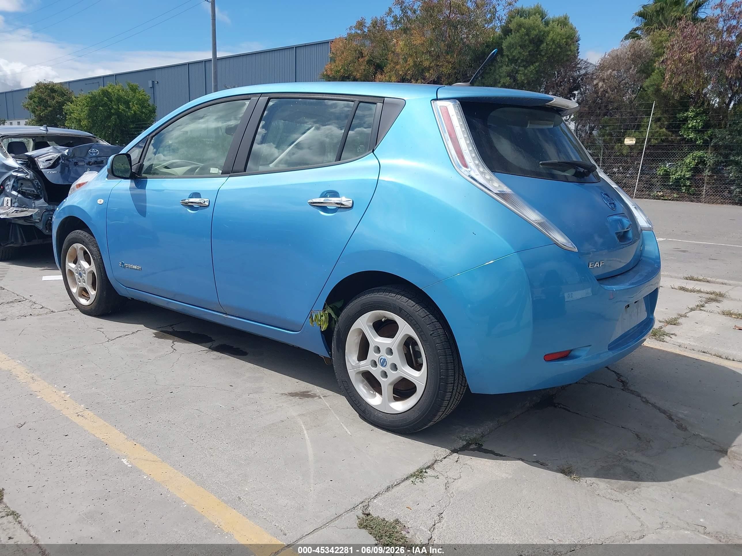 2012 Nissan Leaf Sl Blue vin: JN1AZ0CP6CT019211