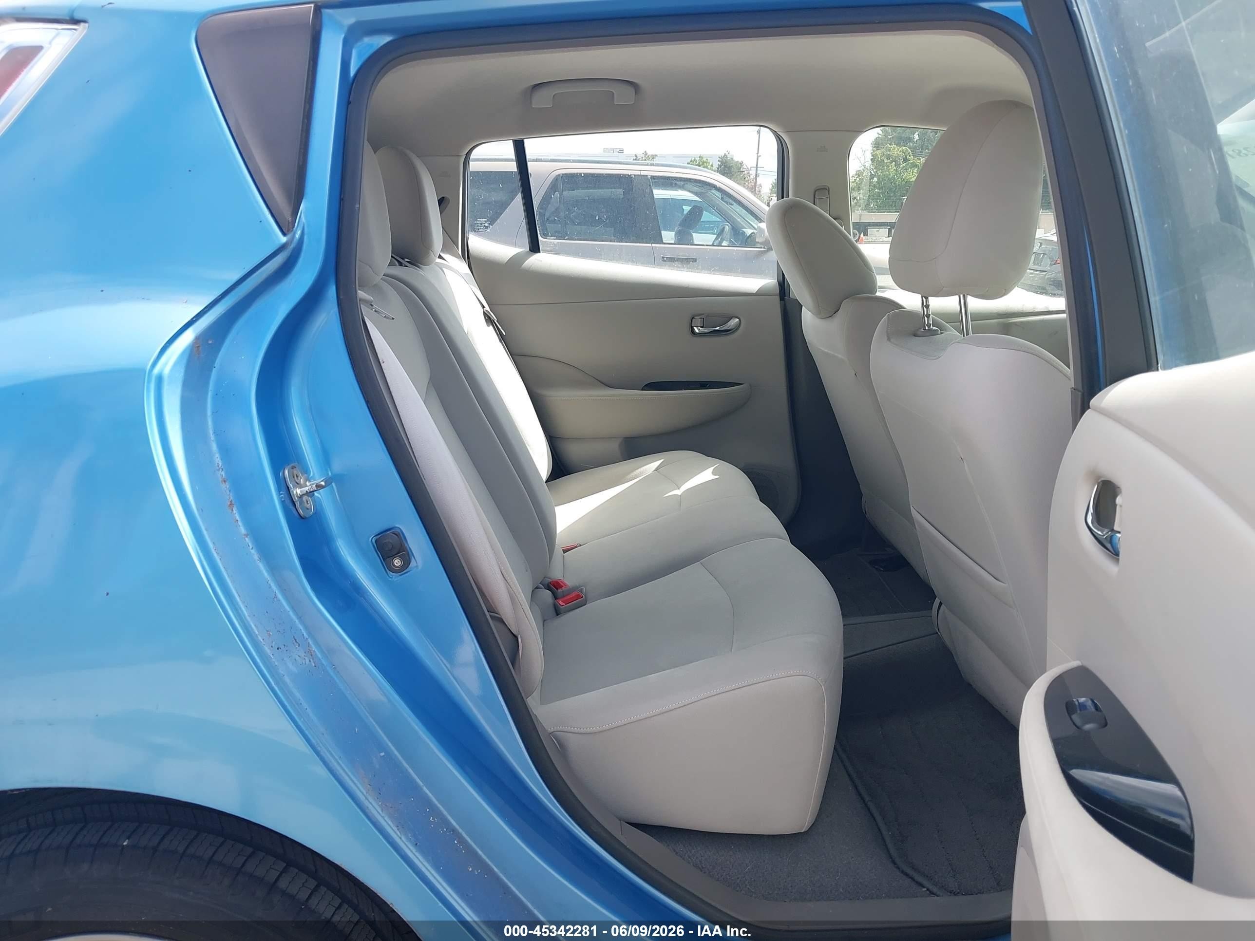 2012 Nissan Leaf Sl Blue vin: JN1AZ0CP6CT019211