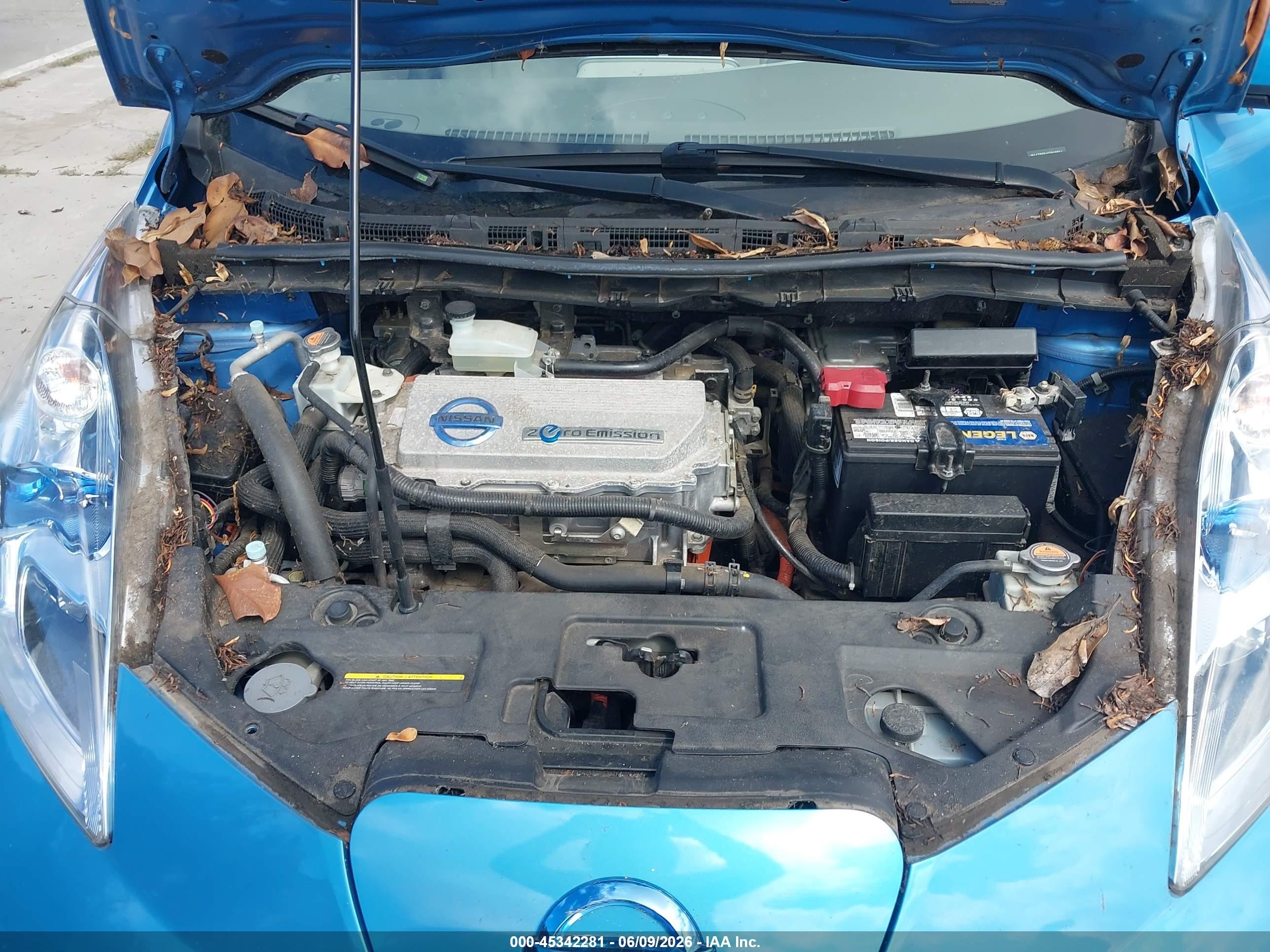 2012 Nissan Leaf Sl Blue vin: JN1AZ0CP6CT019211