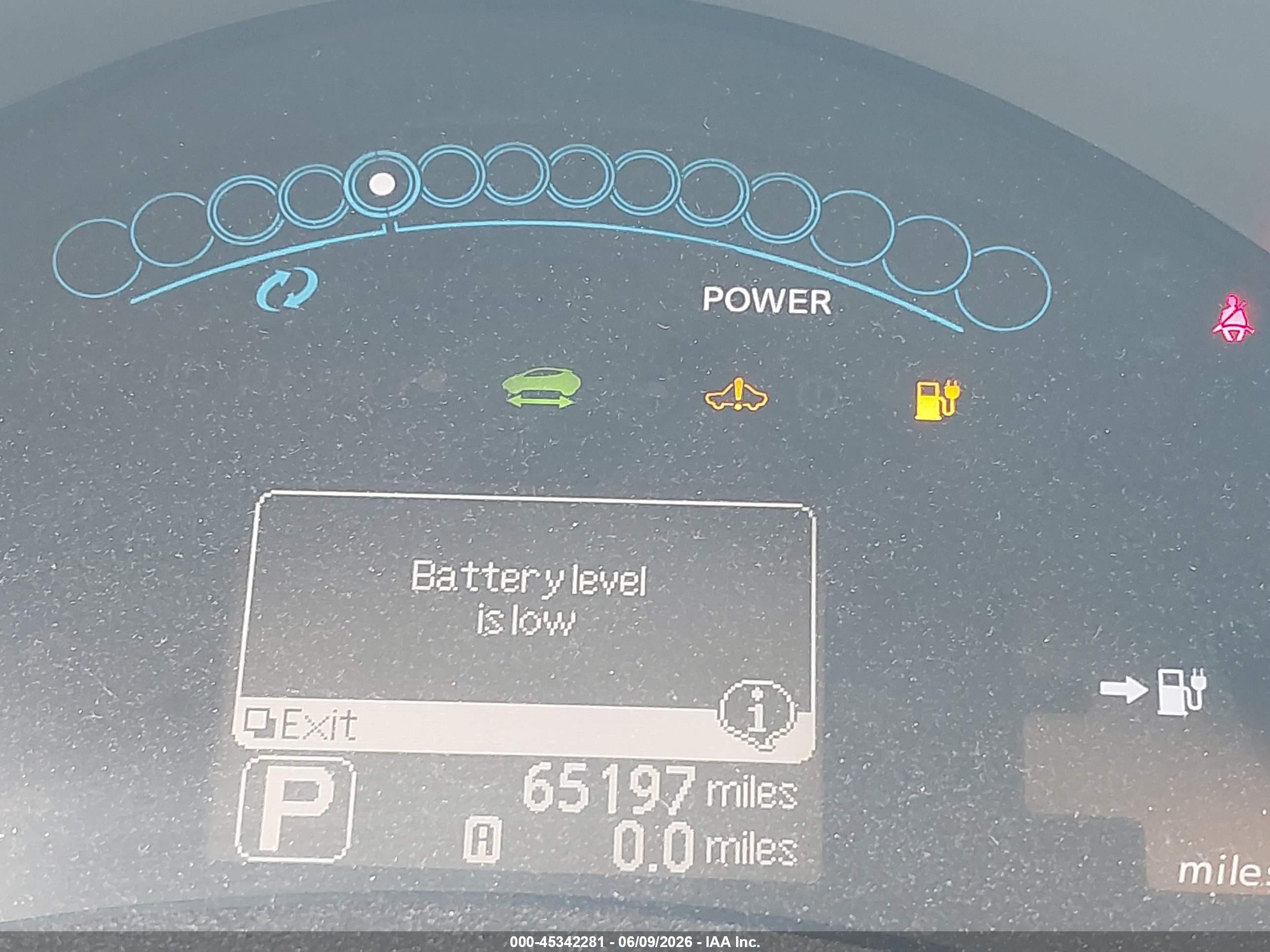 2012 Nissan Leaf Sl Blue vin: JN1AZ0CP6CT019211