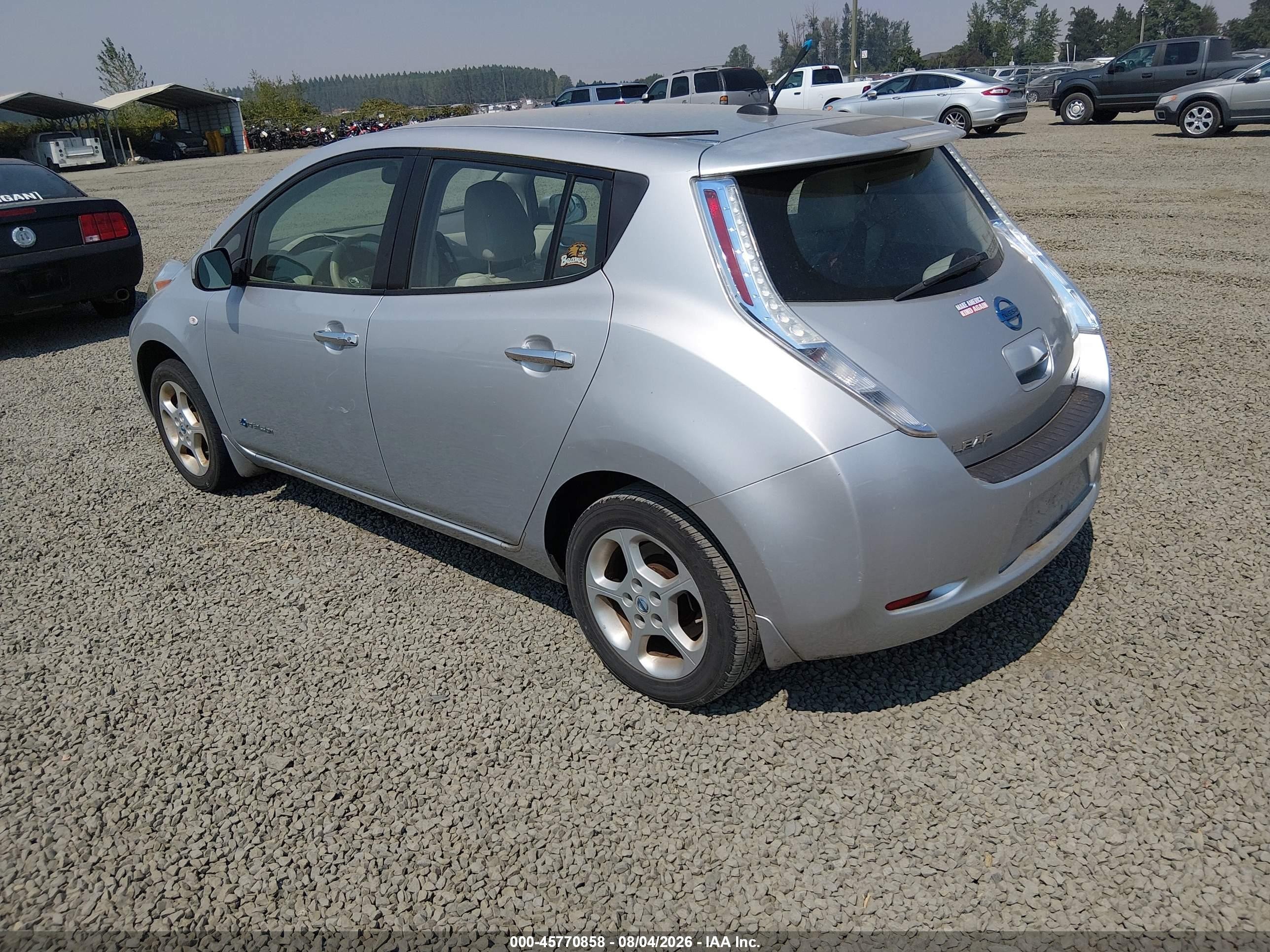 2011 Nissan Leaf Sl Silver vin: JN1AZ0CP7BT001105