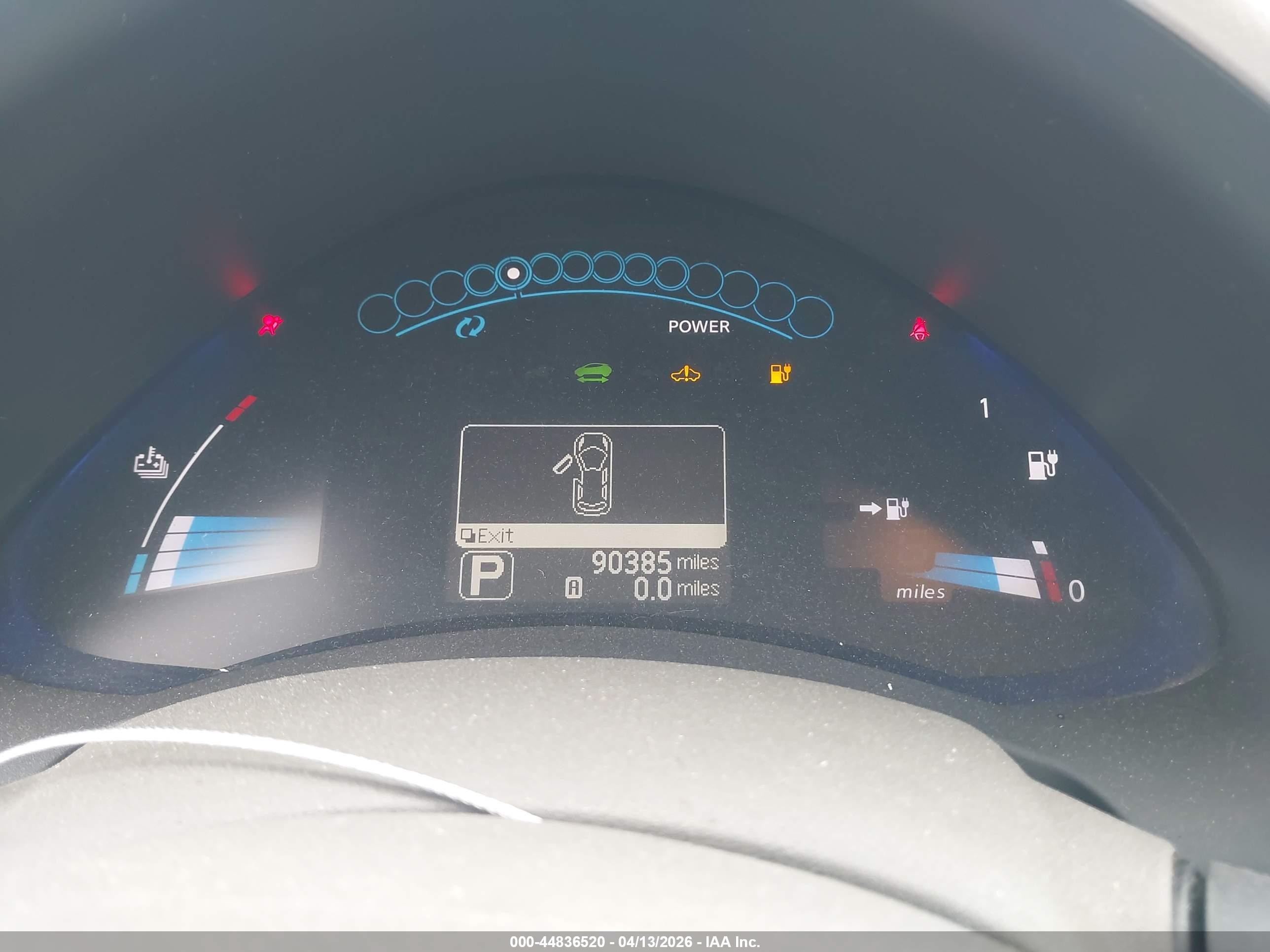 2011 Nissan Leaf Sl Blue vin: JN1AZ0CP7BT005977