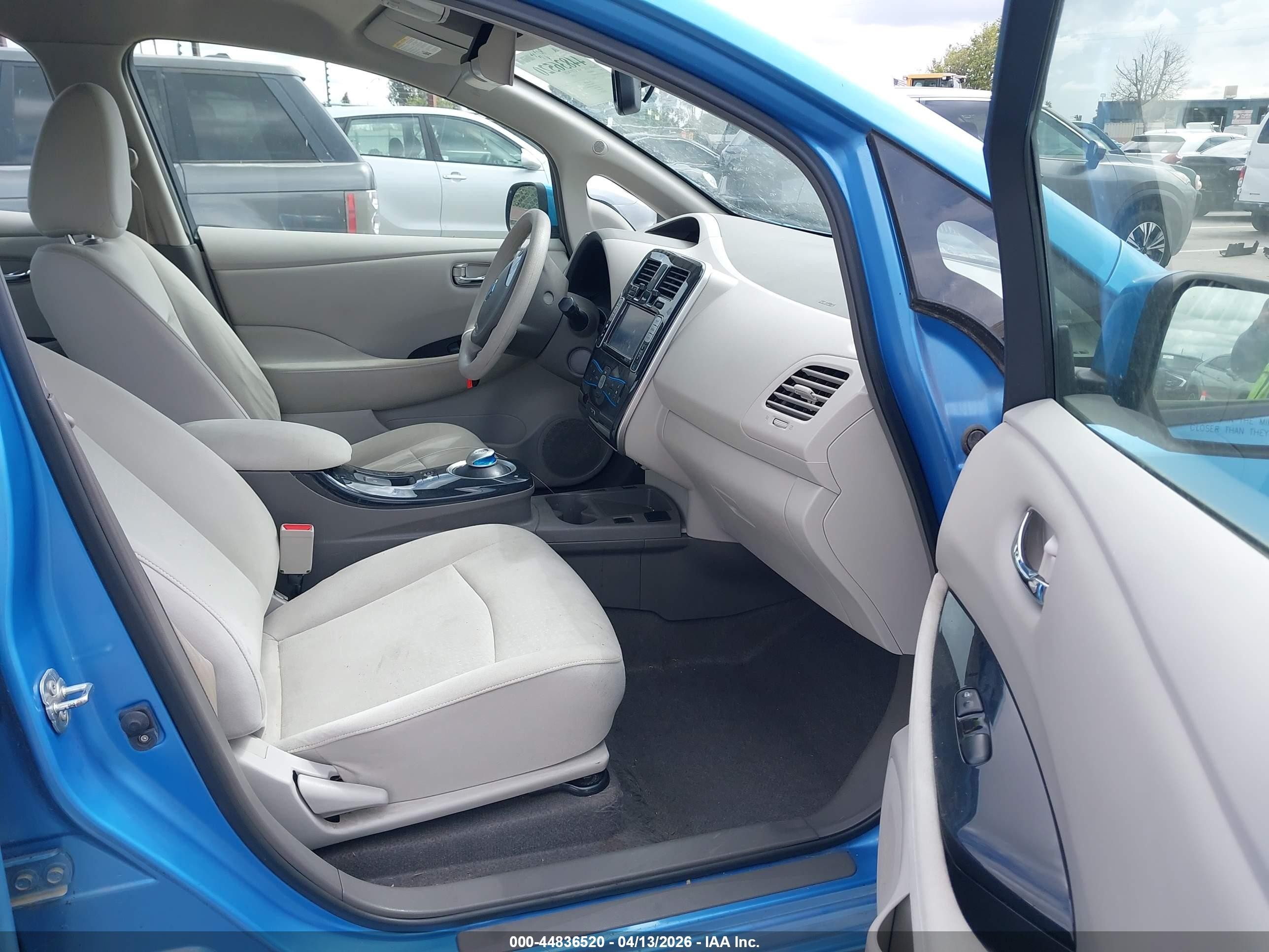 2011 Nissan Leaf Sl Blue vin: JN1AZ0CP7BT005977