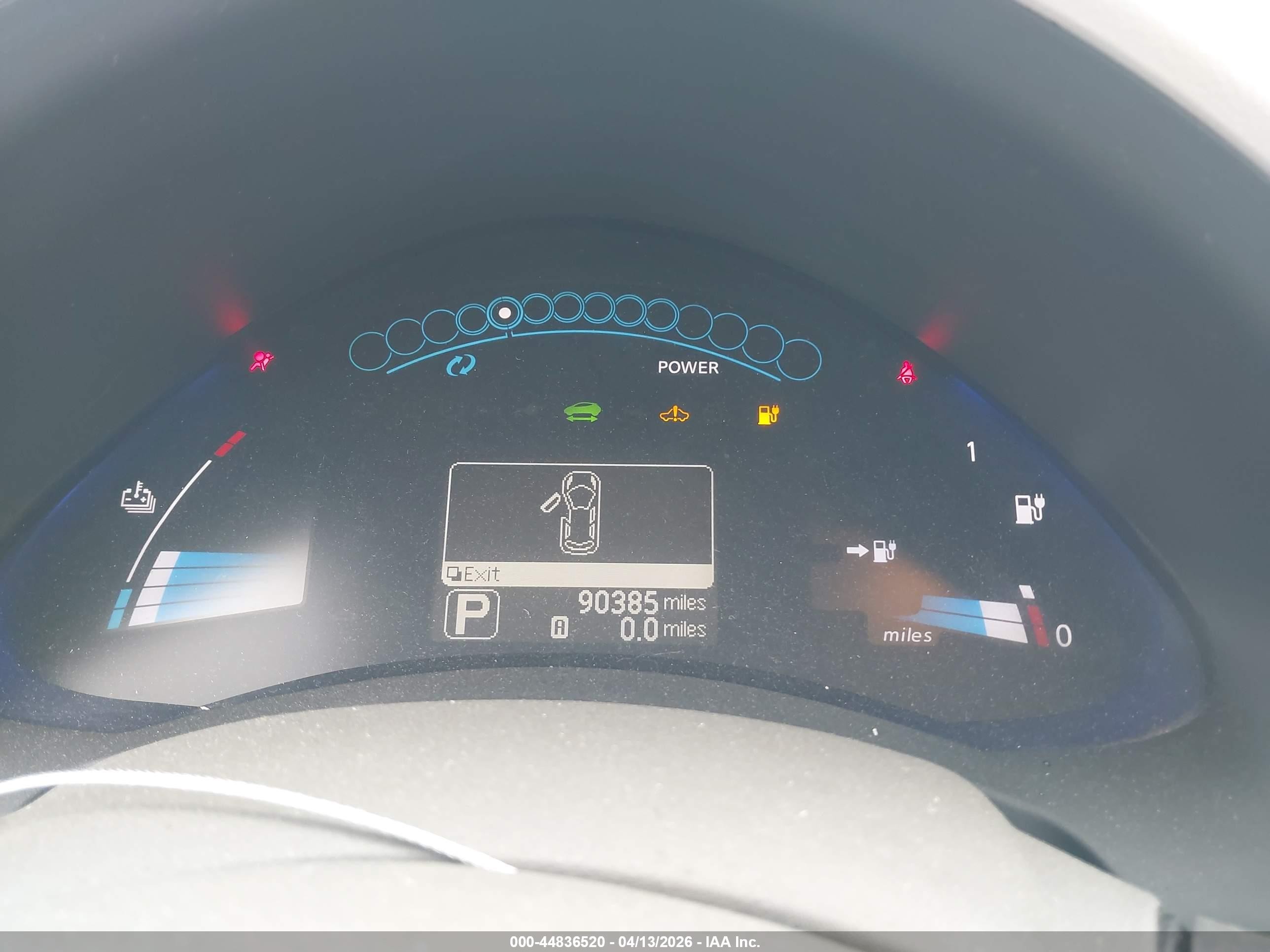 2011 Nissan Leaf Sl Blue vin: JN1AZ0CP7BT005977
