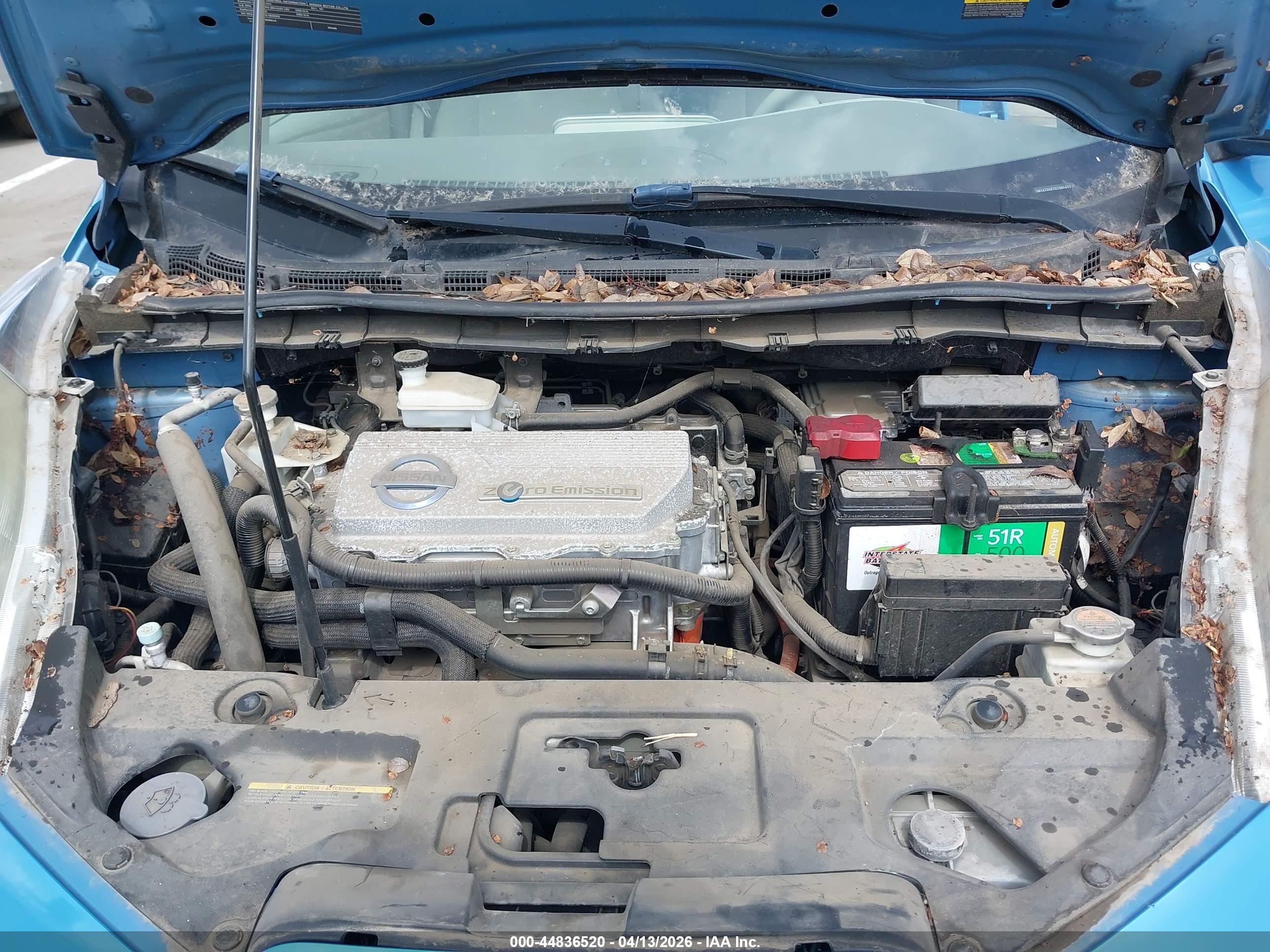 2011 Nissan Leaf Sl Blue vin: JN1AZ0CP7BT005977