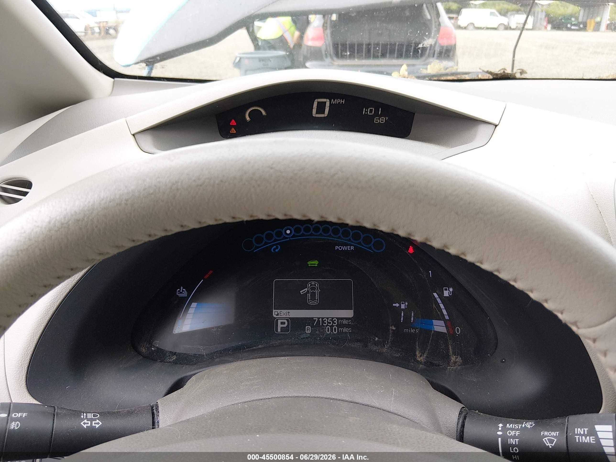 2012 Nissan Leaf Sl Blue vin: JN1AZ0CP7CT022781