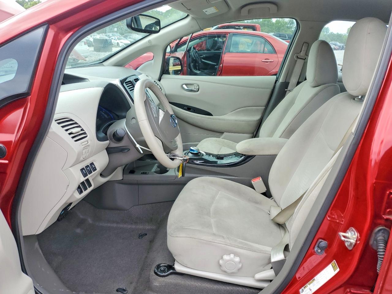 2012 Nissan Leaf Sv Red vin: JN1AZ0CP7CT023848