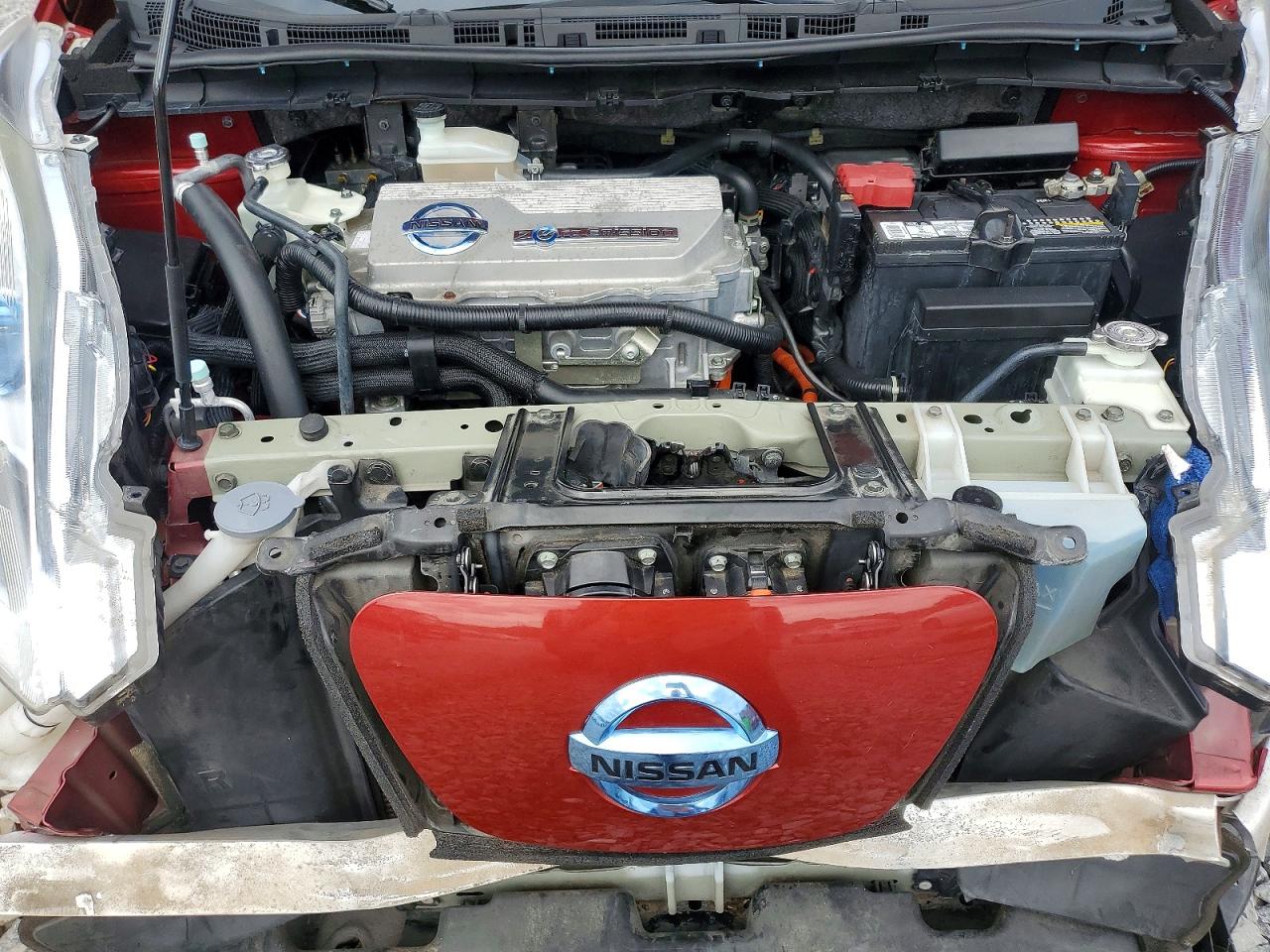 2012 Nissan Leaf Sv Red vin: JN1AZ0CP7CT023848