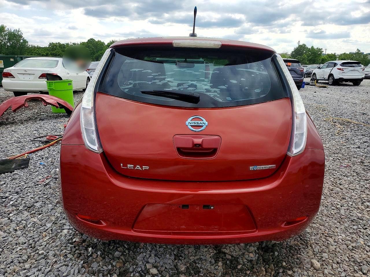 2012 Nissan Leaf Sv Red vin: JN1AZ0CP7CT023848