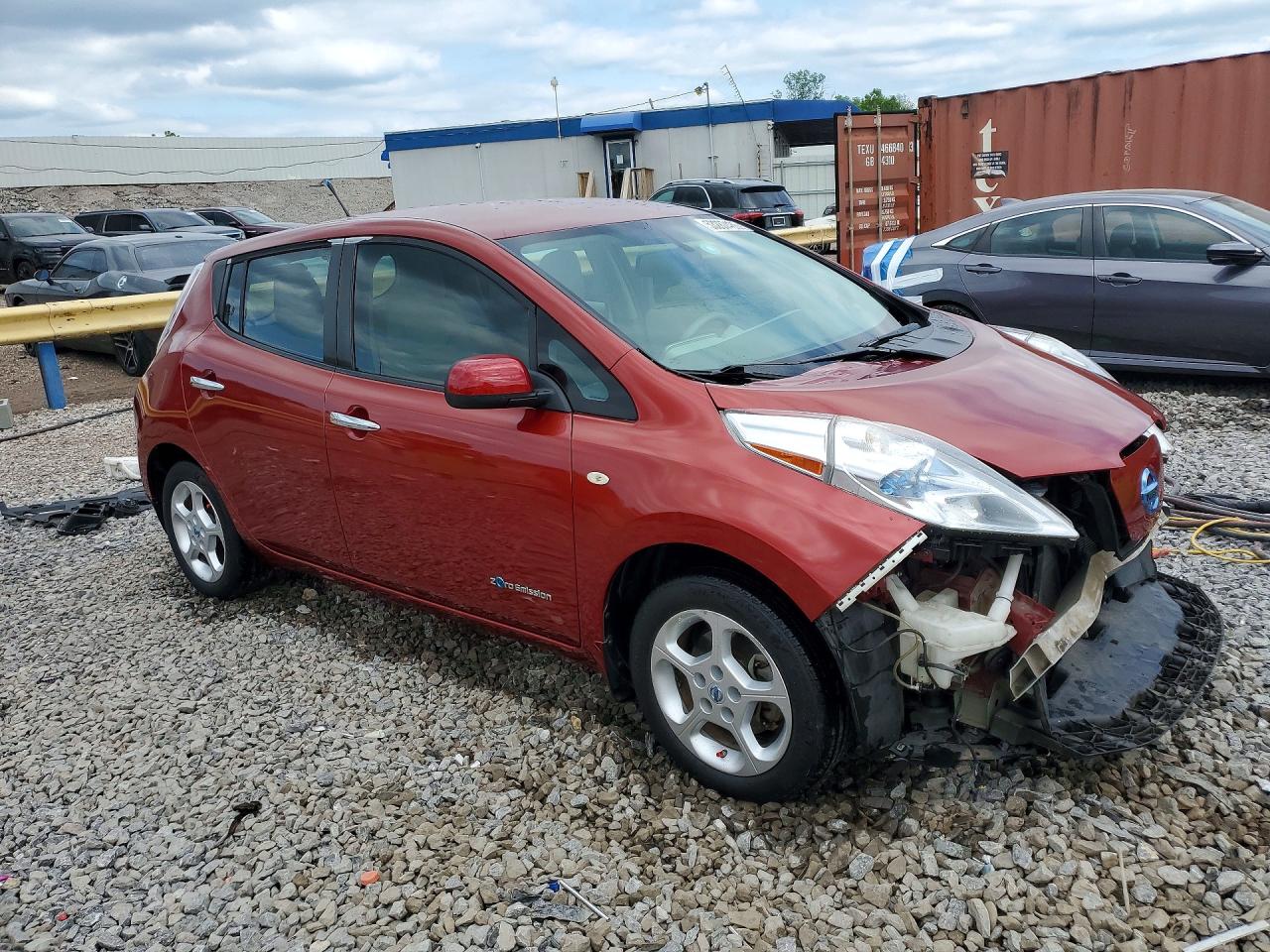 2012 Nissan Leaf Sv Red vin: JN1AZ0CP7CT023848