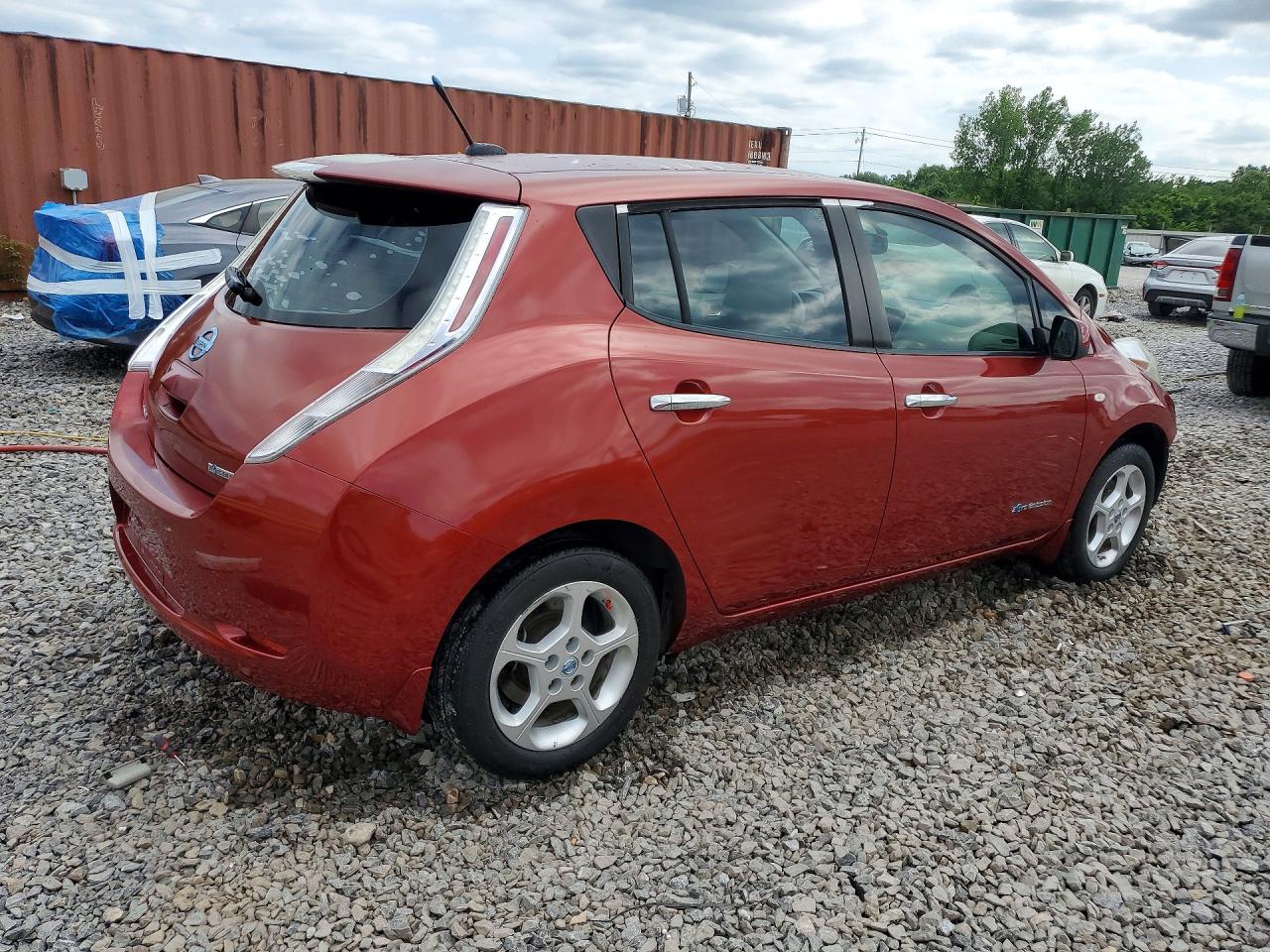 2012 Nissan Leaf Sv Red vin: JN1AZ0CP7CT023848