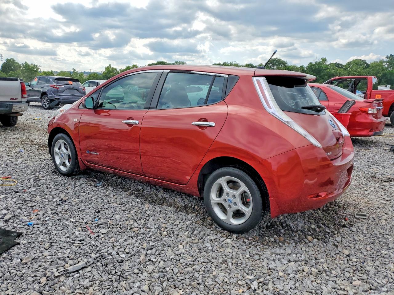 2012 Nissan Leaf Sv Red vin: JN1AZ0CP7CT023848