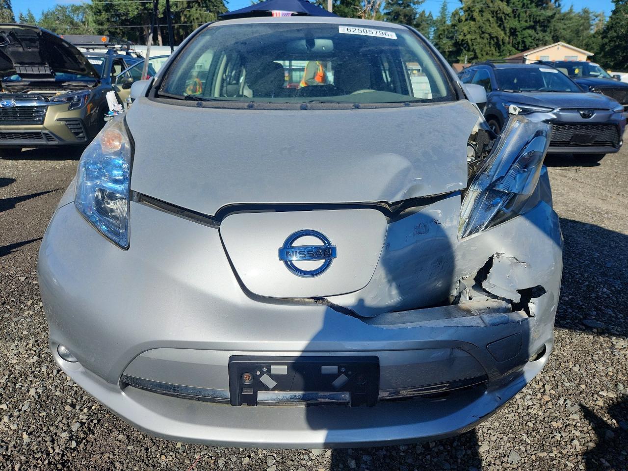 2012 Nissan Leaf Sv Серебряный vin: JN1AZ0CP7CT023915