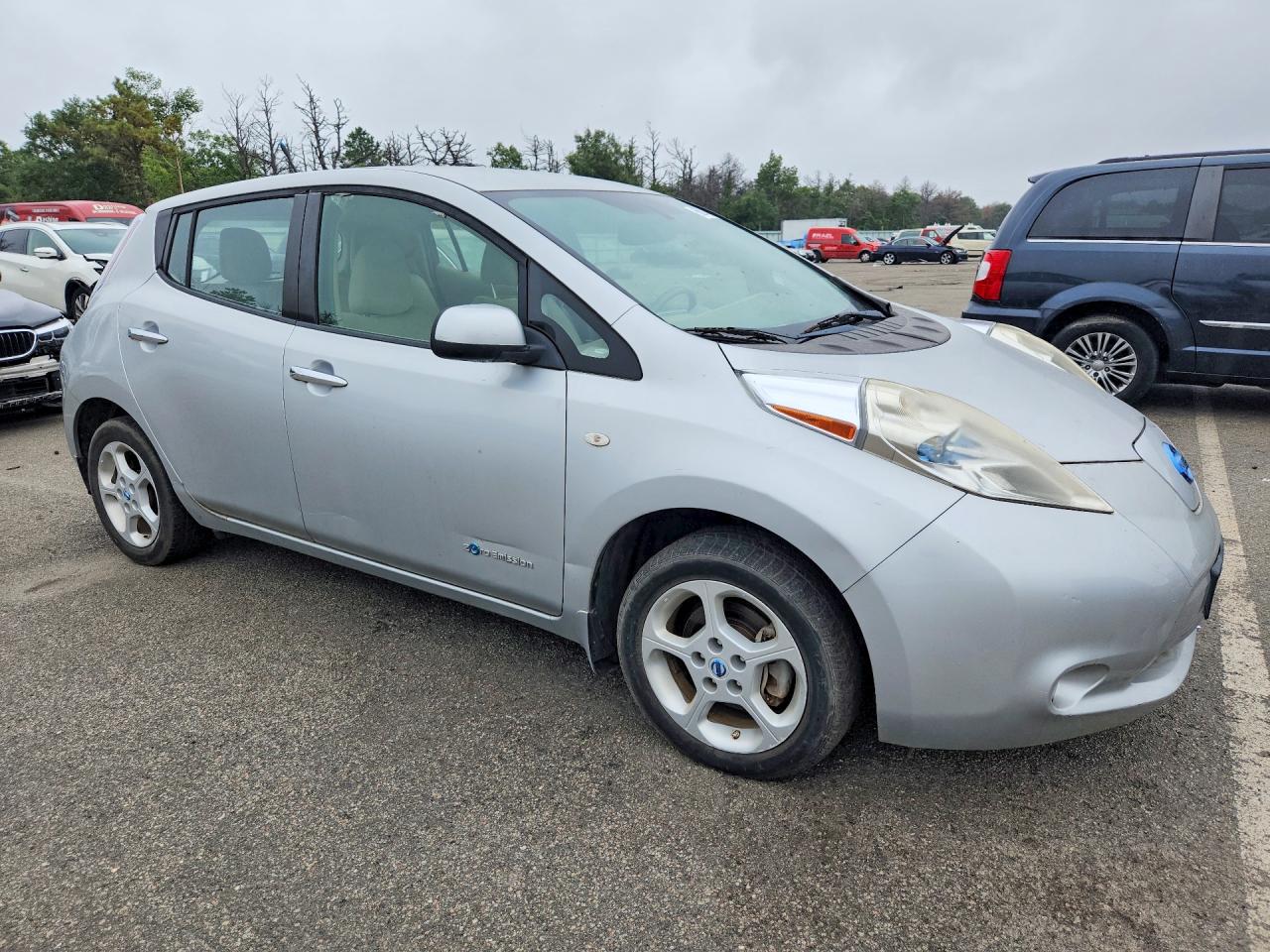 2012 Nissan Leaf Sv Silver vin: JN1AZ0CP8CT016858
