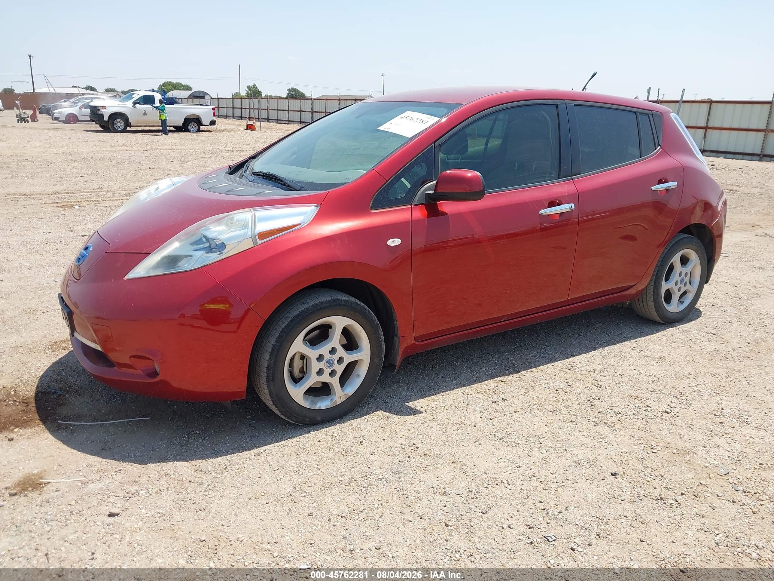 2012 Nissan Leaf Sl Red vin: JN1AZ0CP8CT017198
