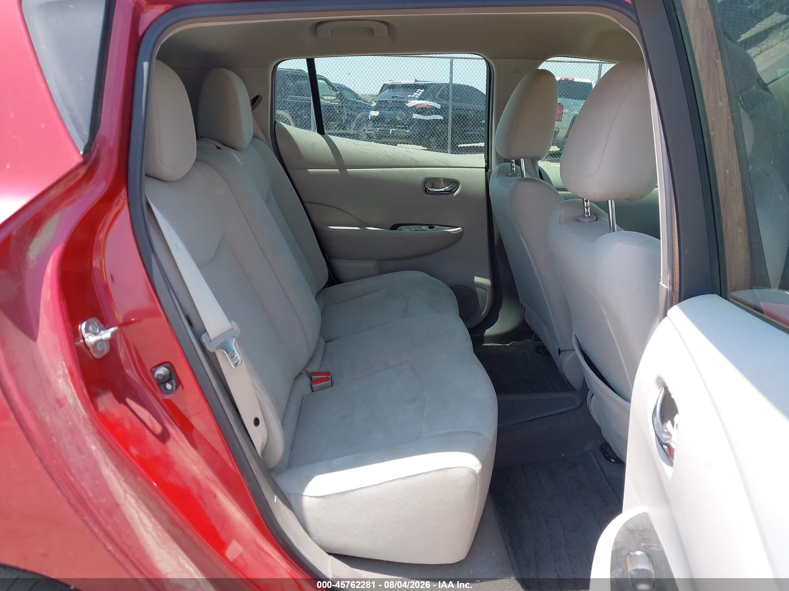 2012 Nissan Leaf Sl Red vin: JN1AZ0CP8CT017198