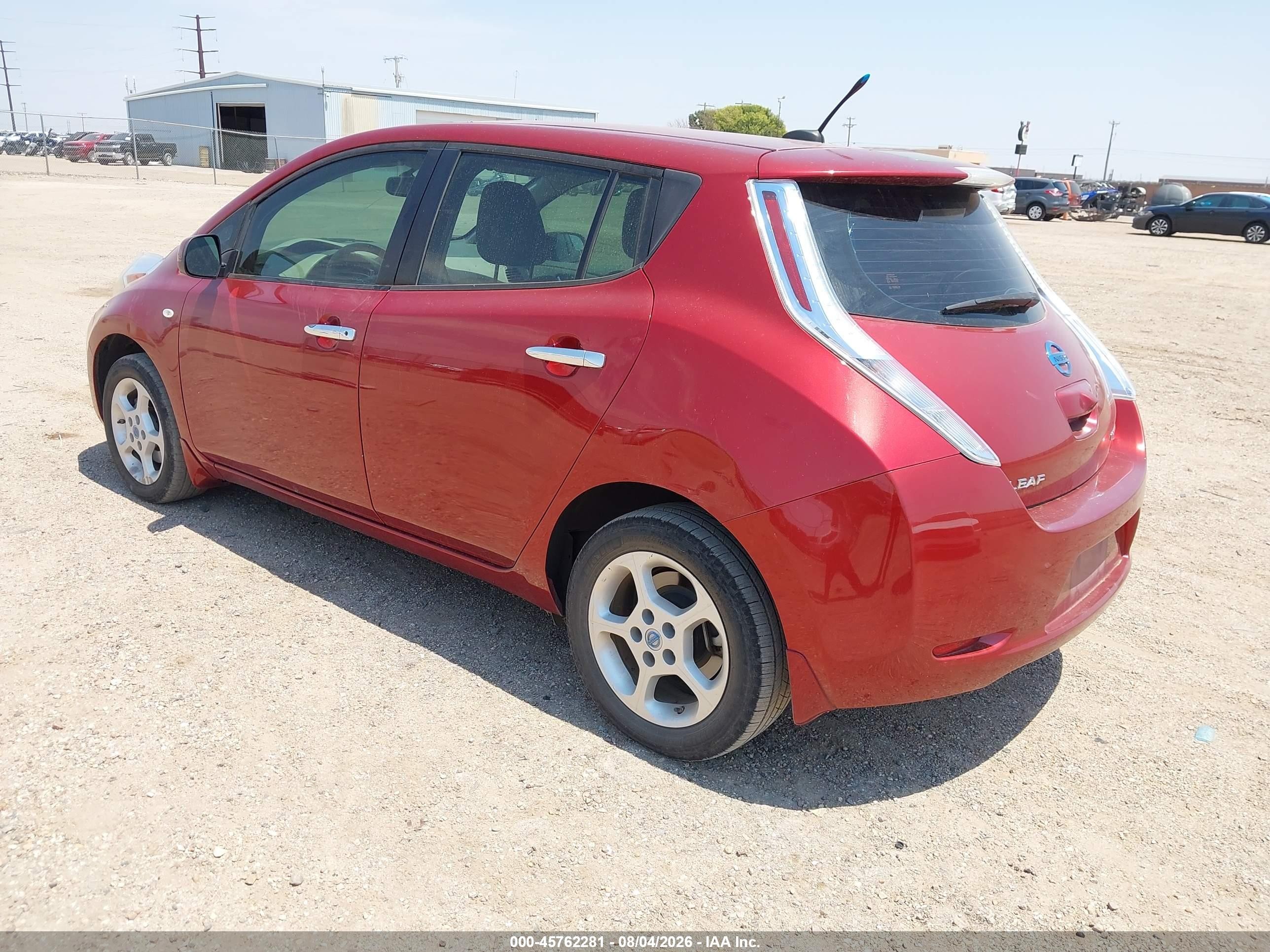 2012 Nissan Leaf Sl Red vin: JN1AZ0CP8CT017198