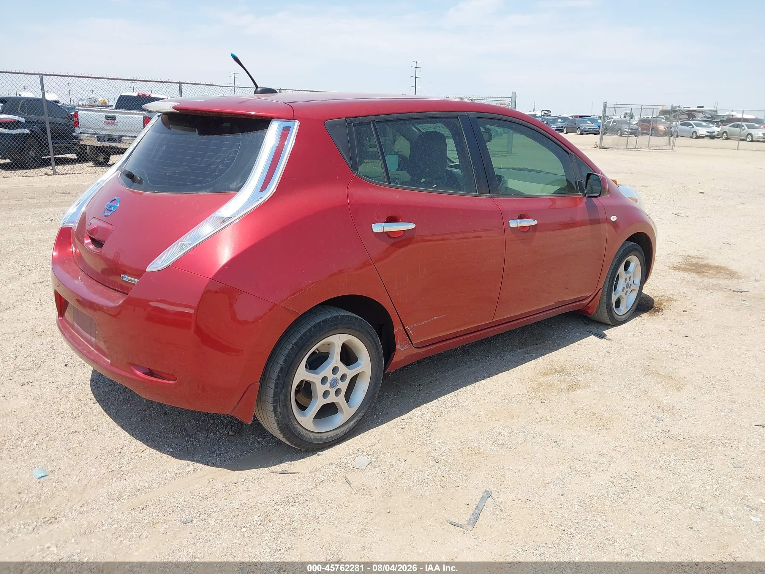 2012 Nissan Leaf Sl Red vin: JN1AZ0CP8CT017198
