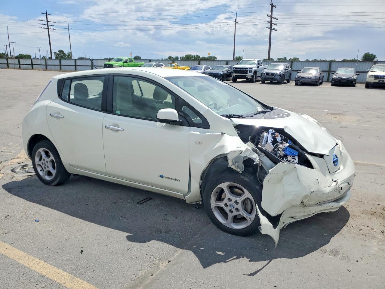2012 Nissan Leaf Sv White vin: JN1AZ0CP8CT021459