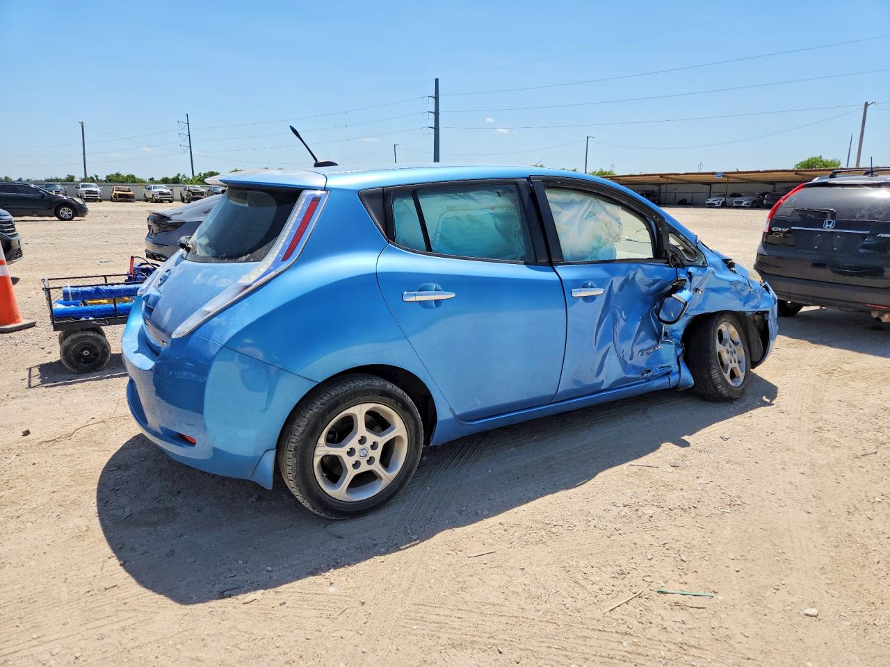 2012 Nissan Leaf Sv Blue vin: JN1AZ0CP8CT021607