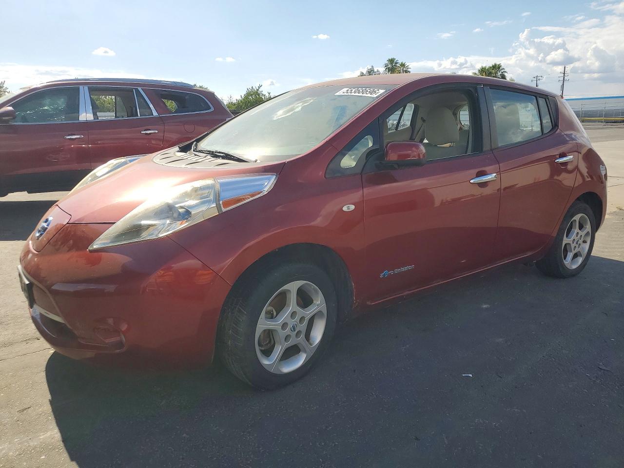 2011 Nissan Leaf Sv Red vin: JN1AZ0CP9BT001638