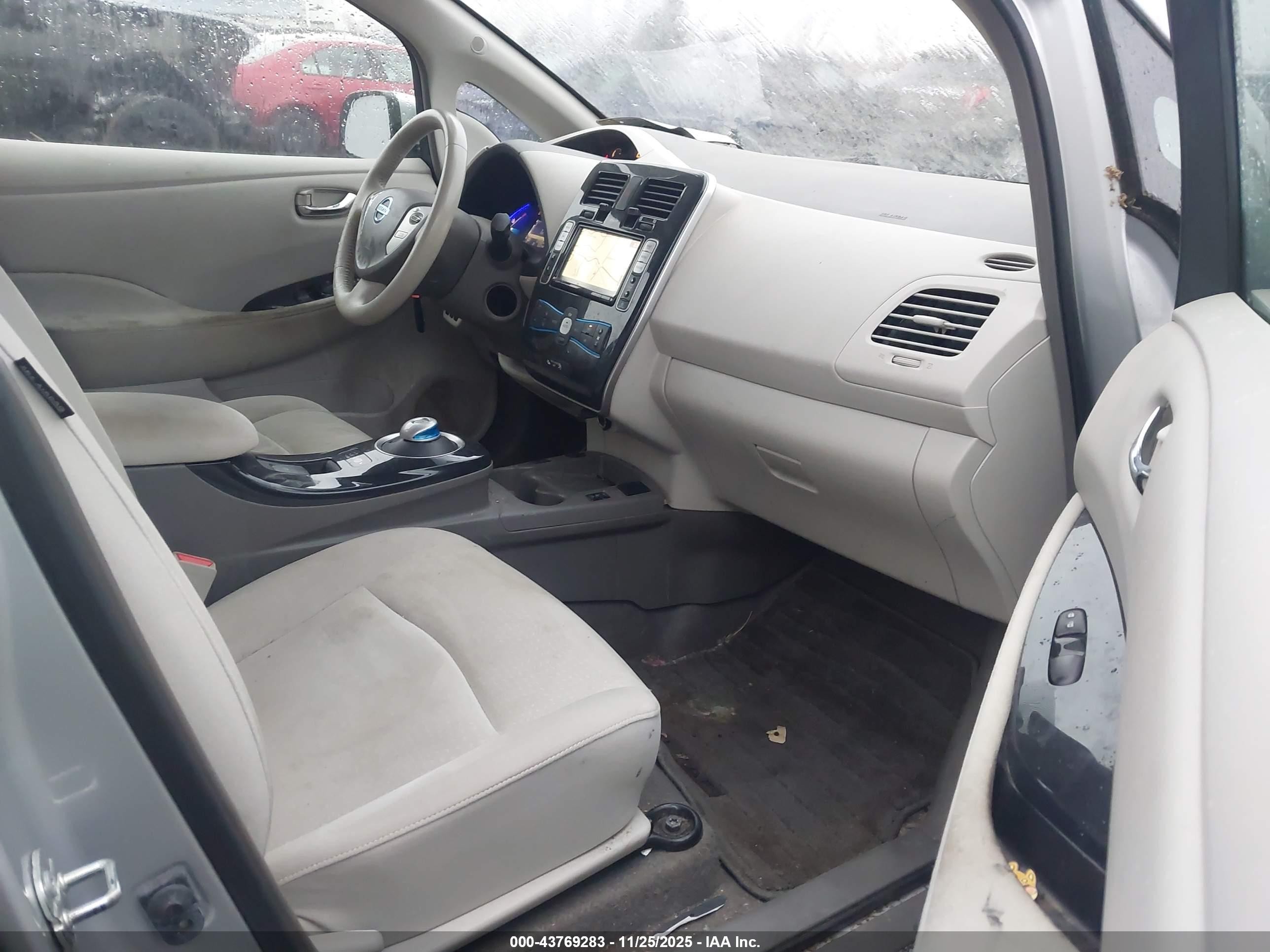 2012 Nissan Leaf Sl Silver vin: JN1AZ0CP9CT016769