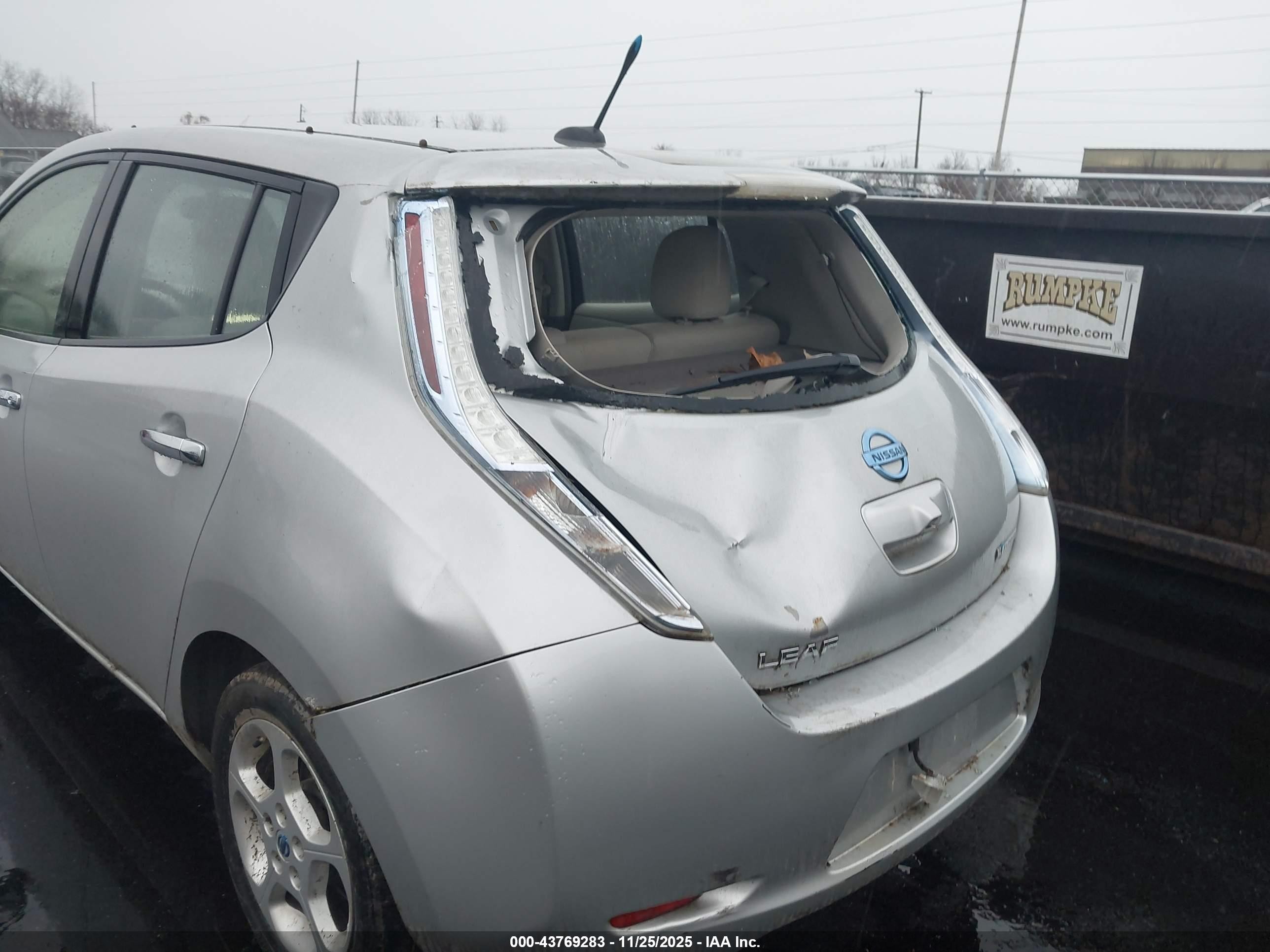 2012 Nissan Leaf Sl Silver vin: JN1AZ0CP9CT016769
