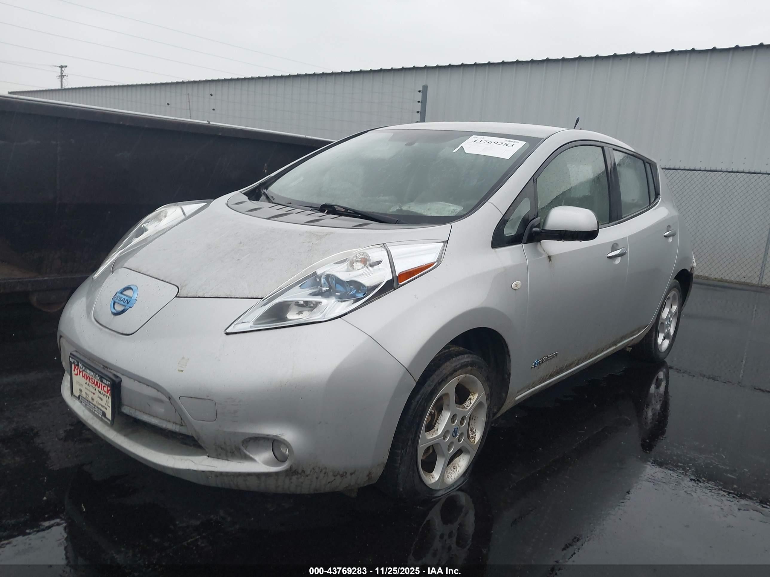 2012 Nissan Leaf Sl Silver vin: JN1AZ0CP9CT016769