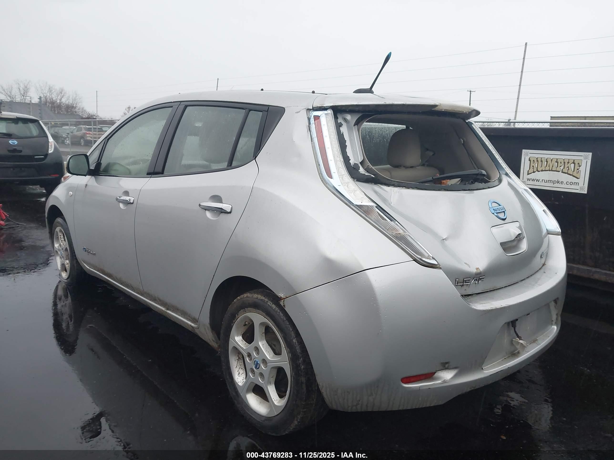 2012 Nissan Leaf Sl Silver vin: JN1AZ0CP9CT016769