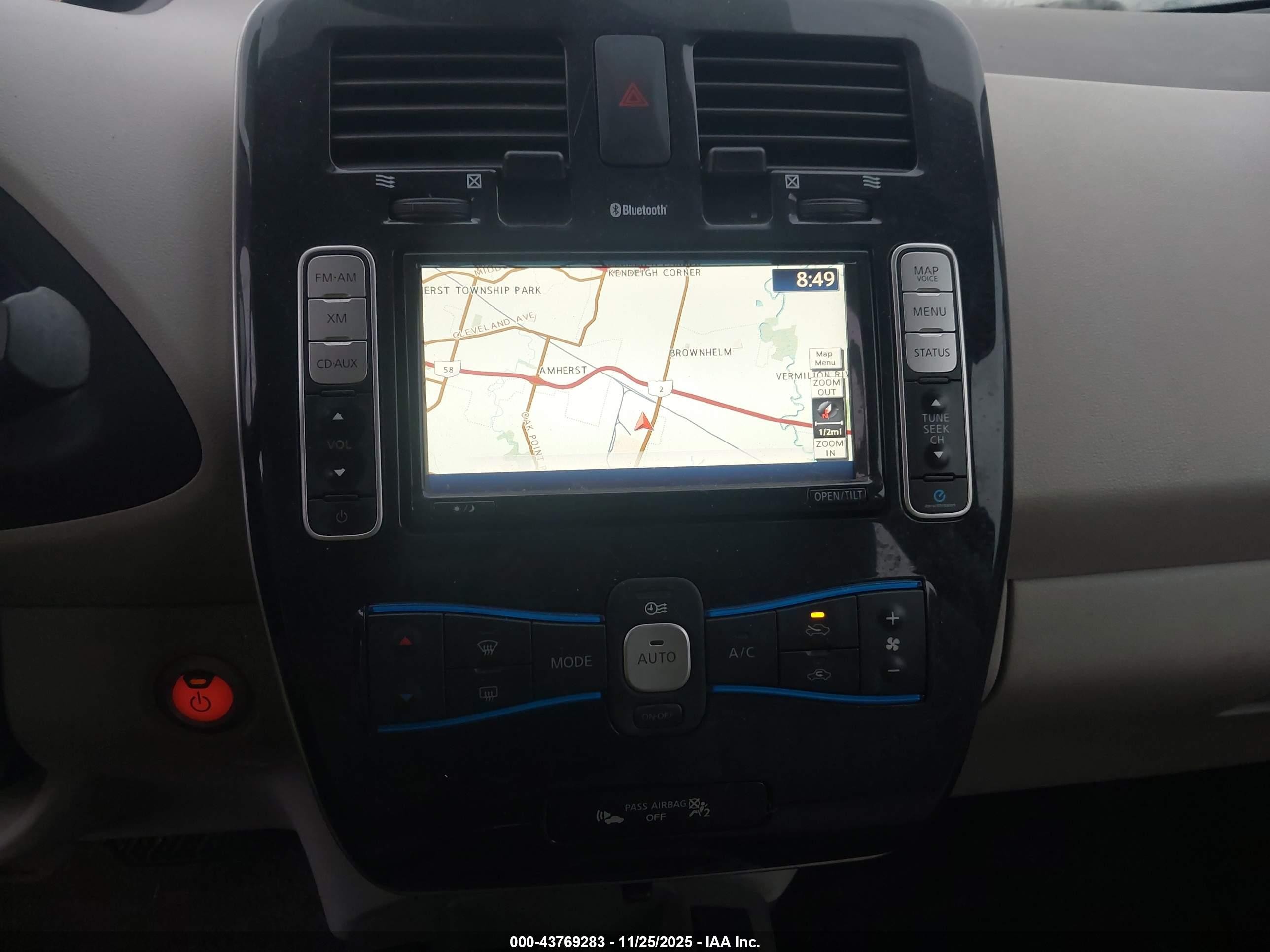 2012 Nissan Leaf Sl Silver vin: JN1AZ0CP9CT016769