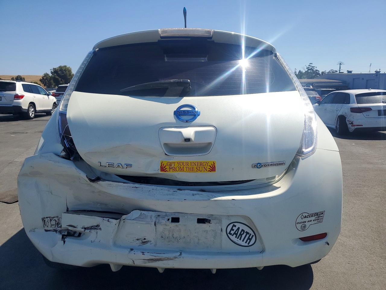 2012 Nissan Leaf Sv White vin: JN1AZ0CP9CT019865