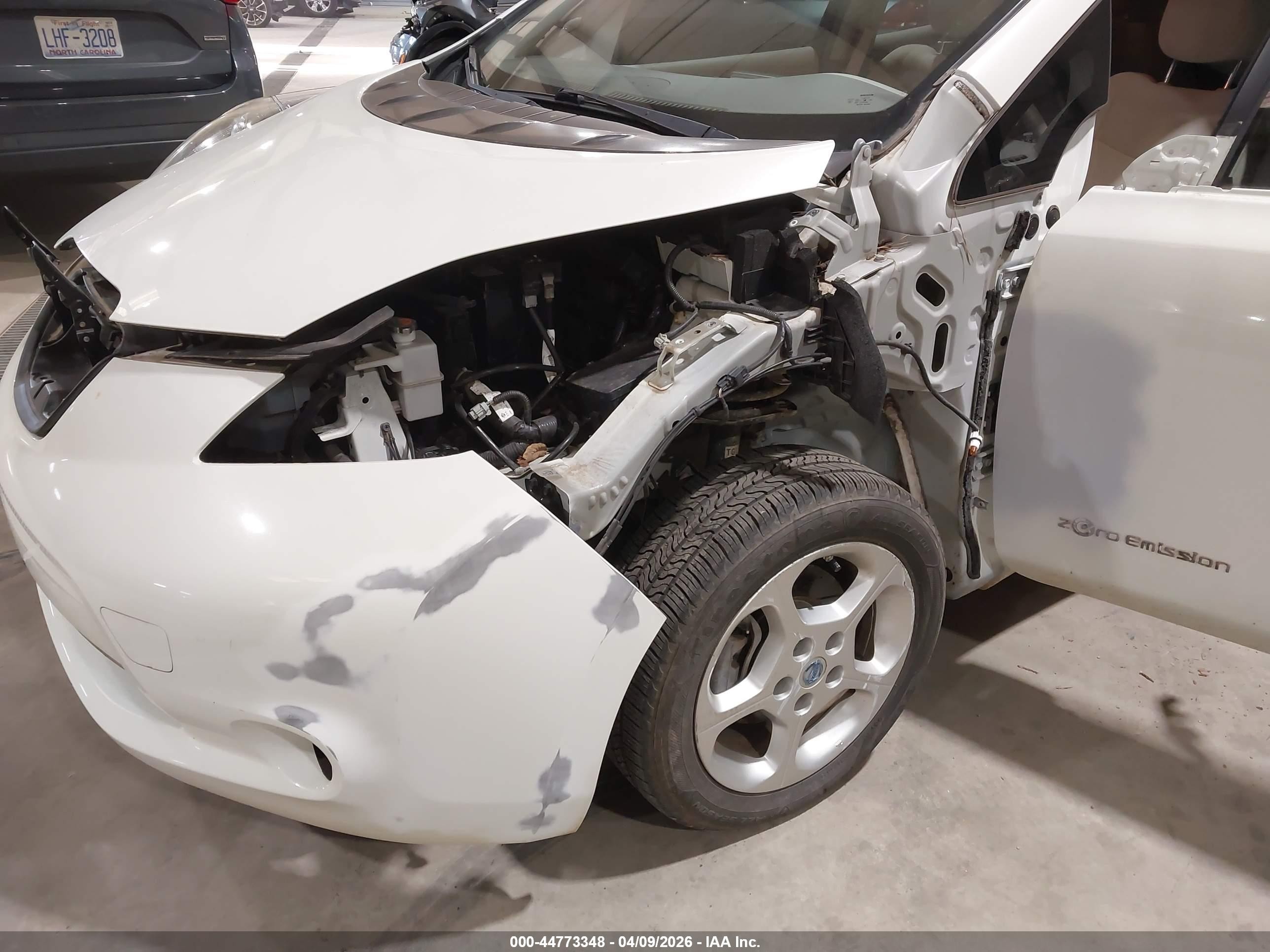 2012 Nissan Leaf Sl White vin: JN1AZ0CP9CT022538