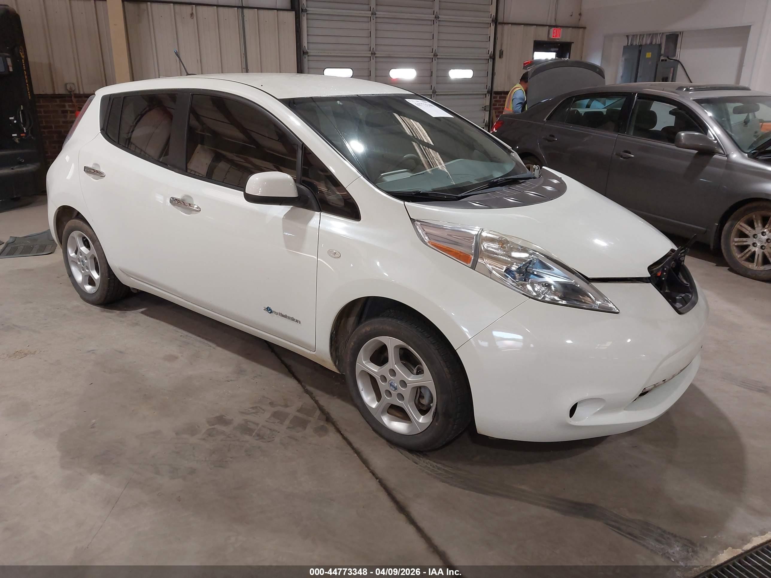2012 Nissan Leaf Sl White vin: JN1AZ0CP9CT022538