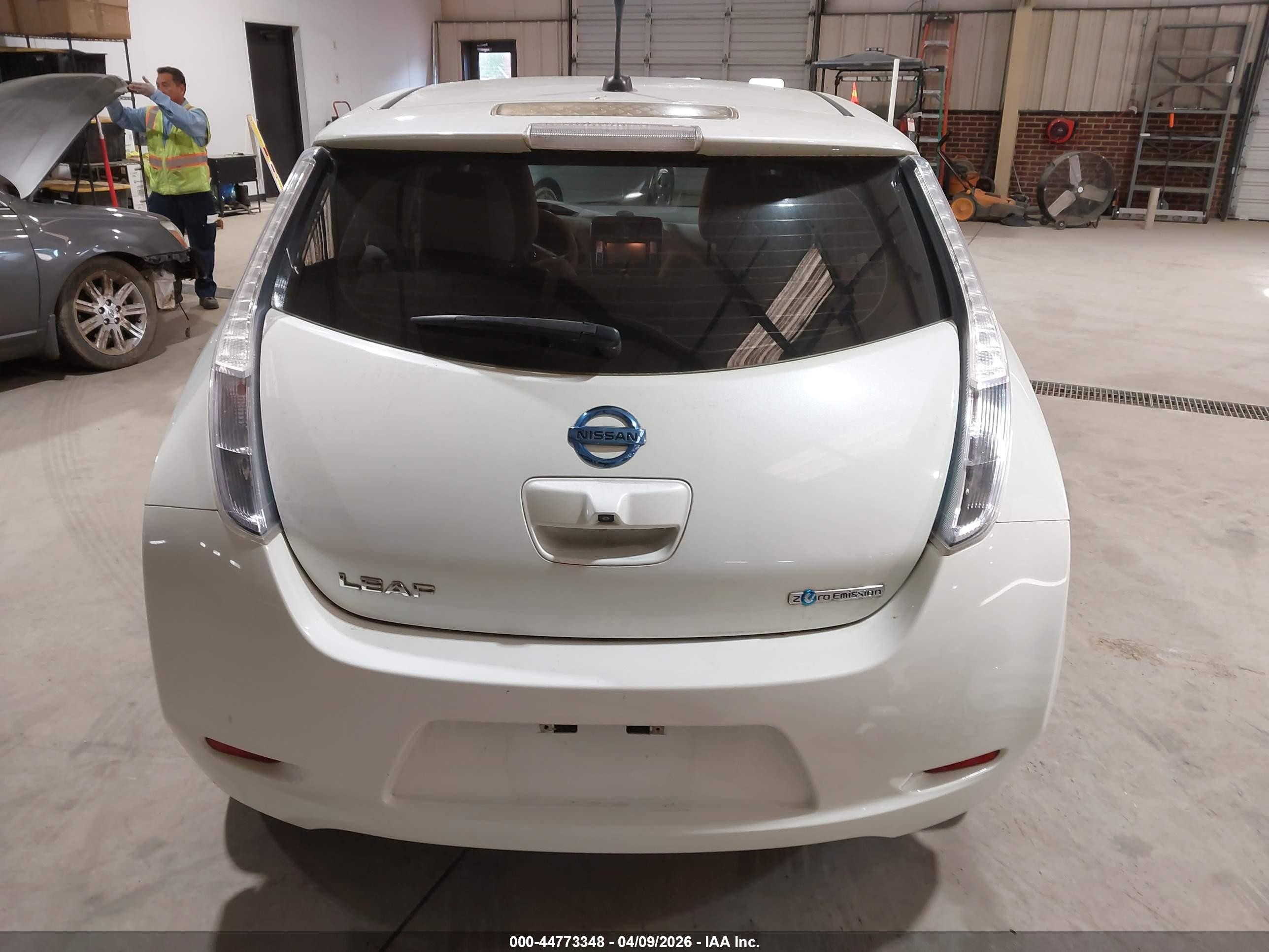 2012 Nissan Leaf Sl White vin: JN1AZ0CP9CT022538