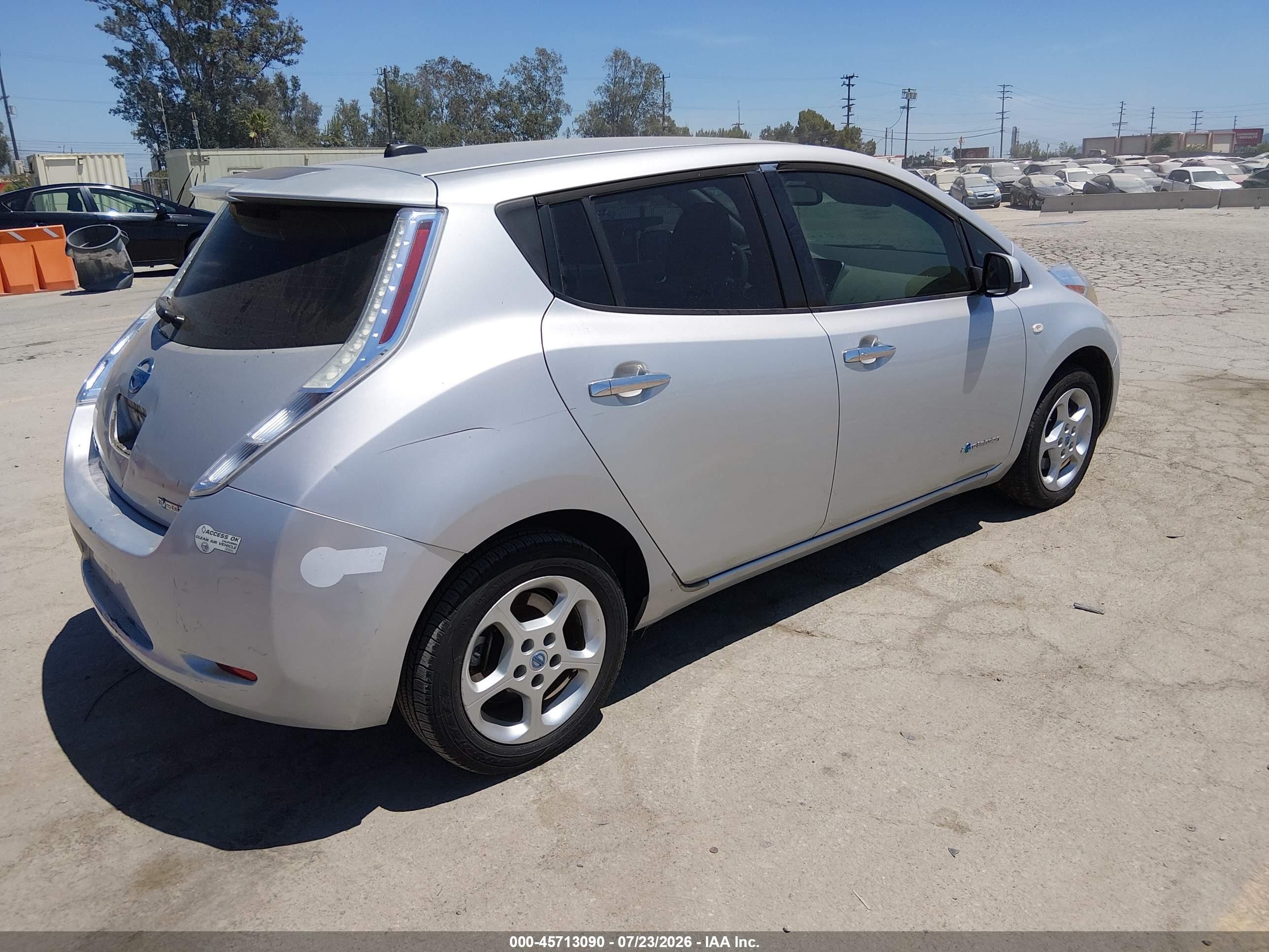 2011 Nissan Leaf Sl Silver vin: JN1AZ0CPXBT003835