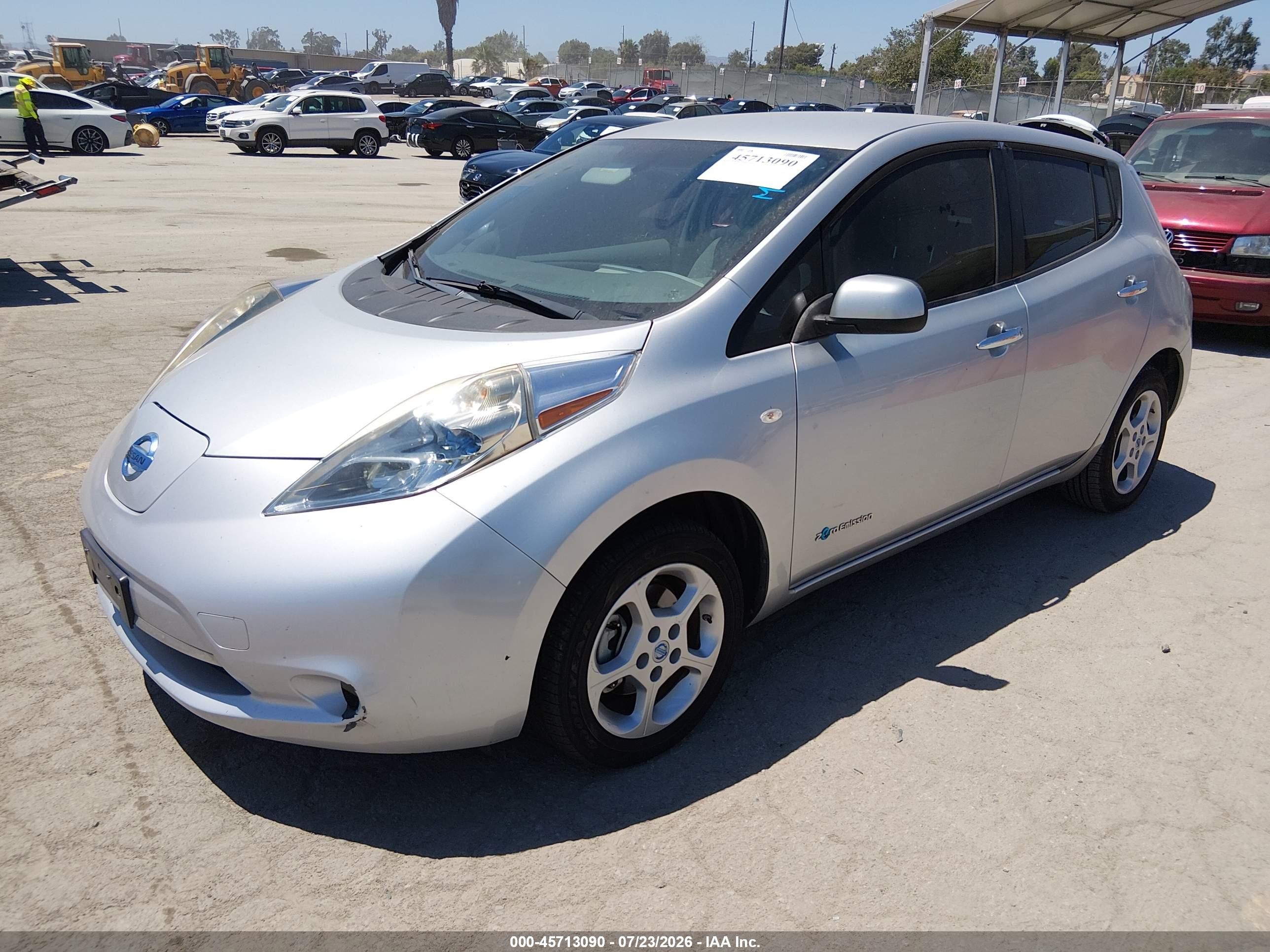 2011 Nissan Leaf Sl Silver vin: JN1AZ0CPXBT003835