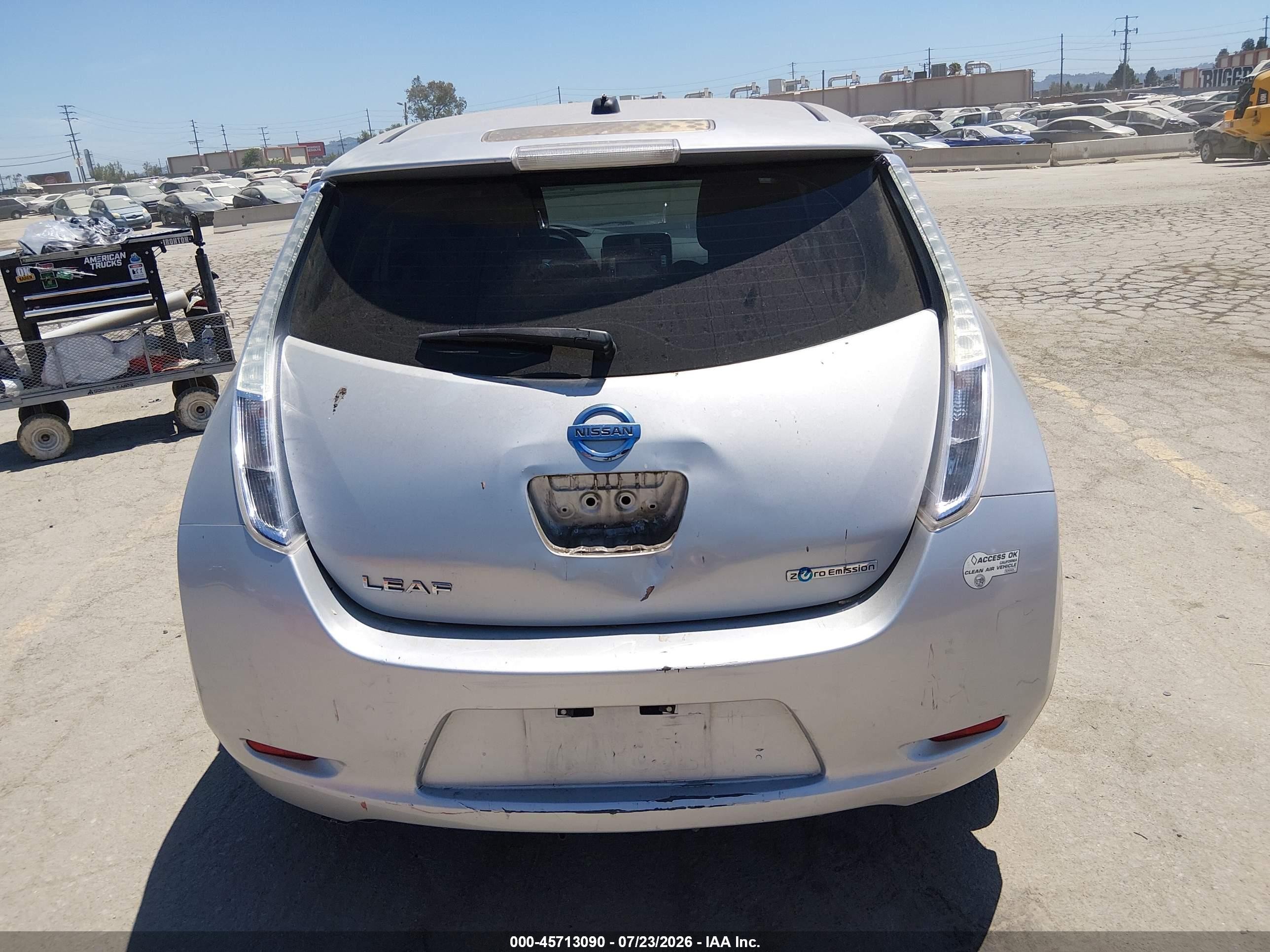 2011 Nissan Leaf Sl Silver vin: JN1AZ0CPXBT003835