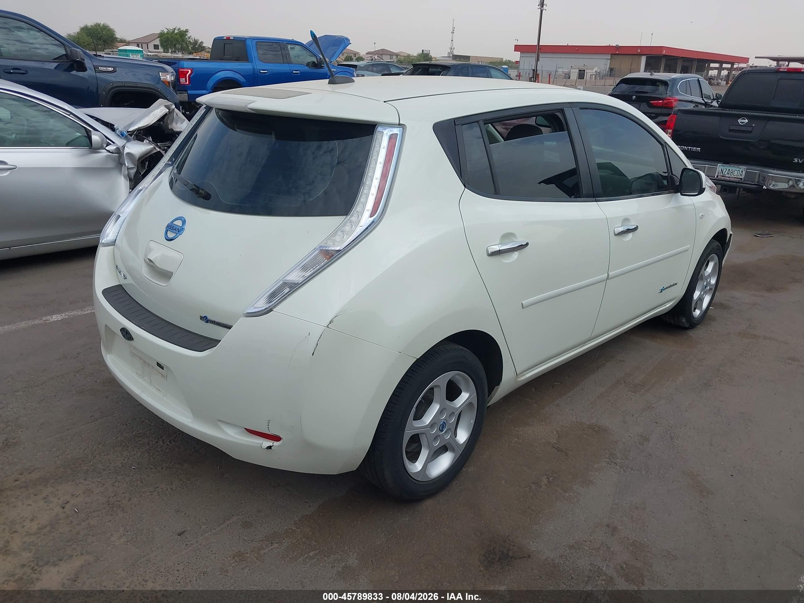 2011 Nissan Leaf Sl White vin: JN1AZ0CPXBT006458