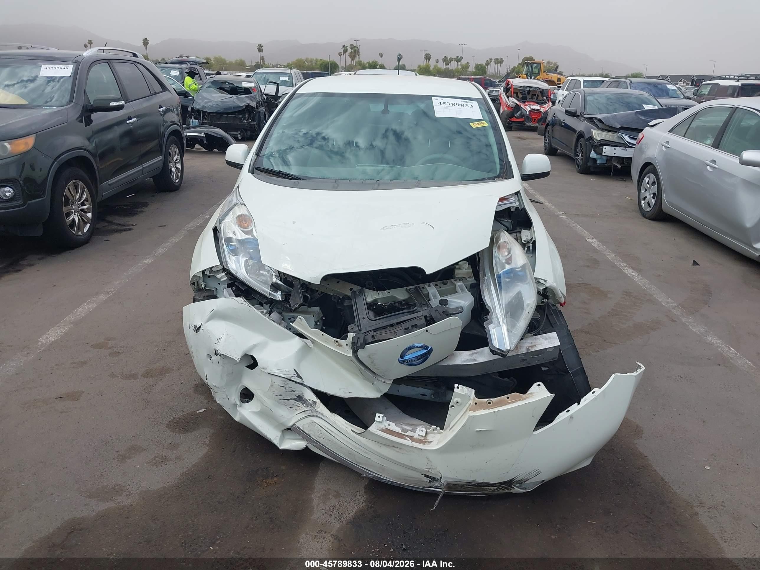 2011 Nissan Leaf Sl White vin: JN1AZ0CPXBT006458
