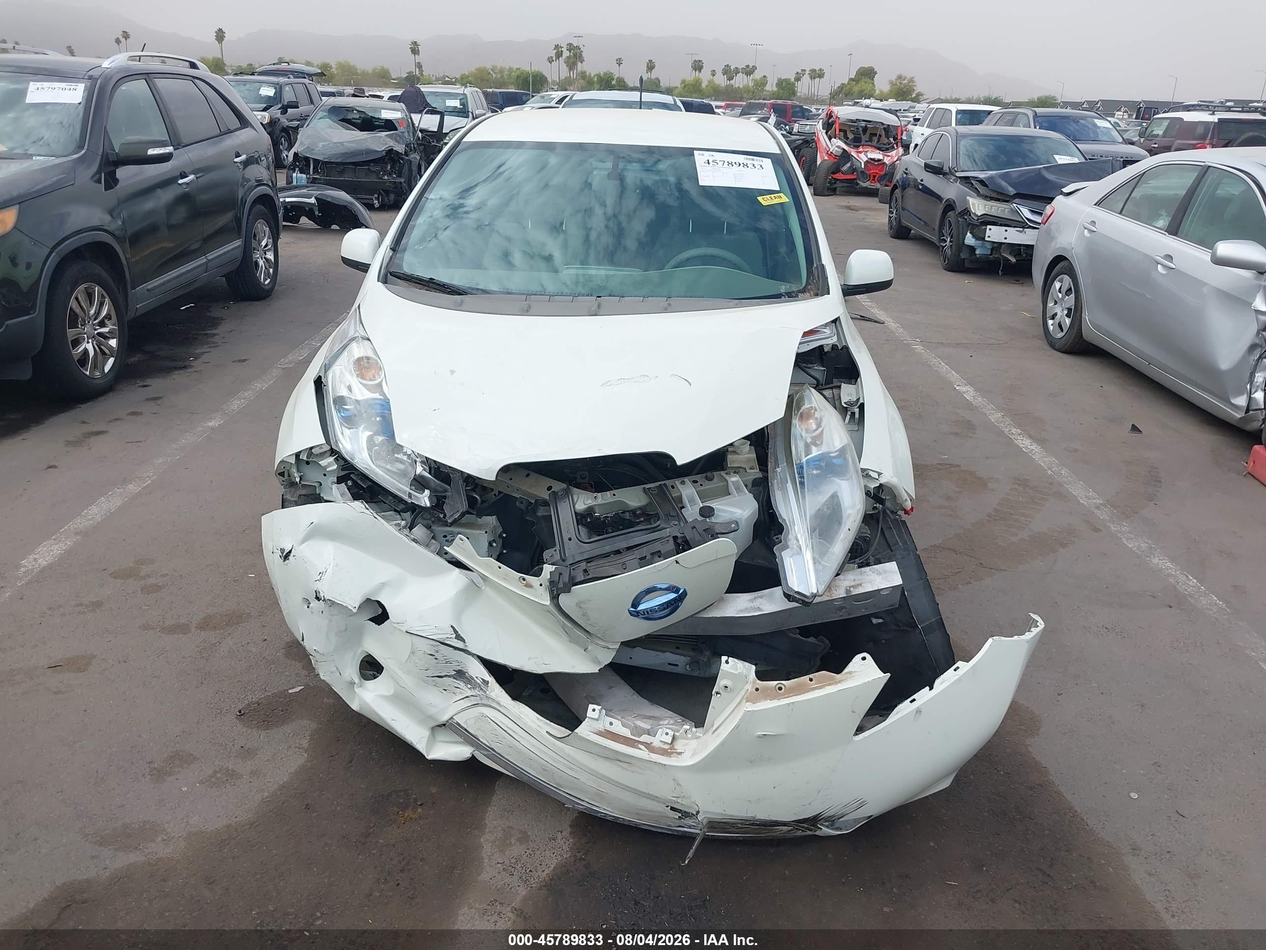 2011 Nissan Leaf Sl White vin: JN1AZ0CPXBT006458